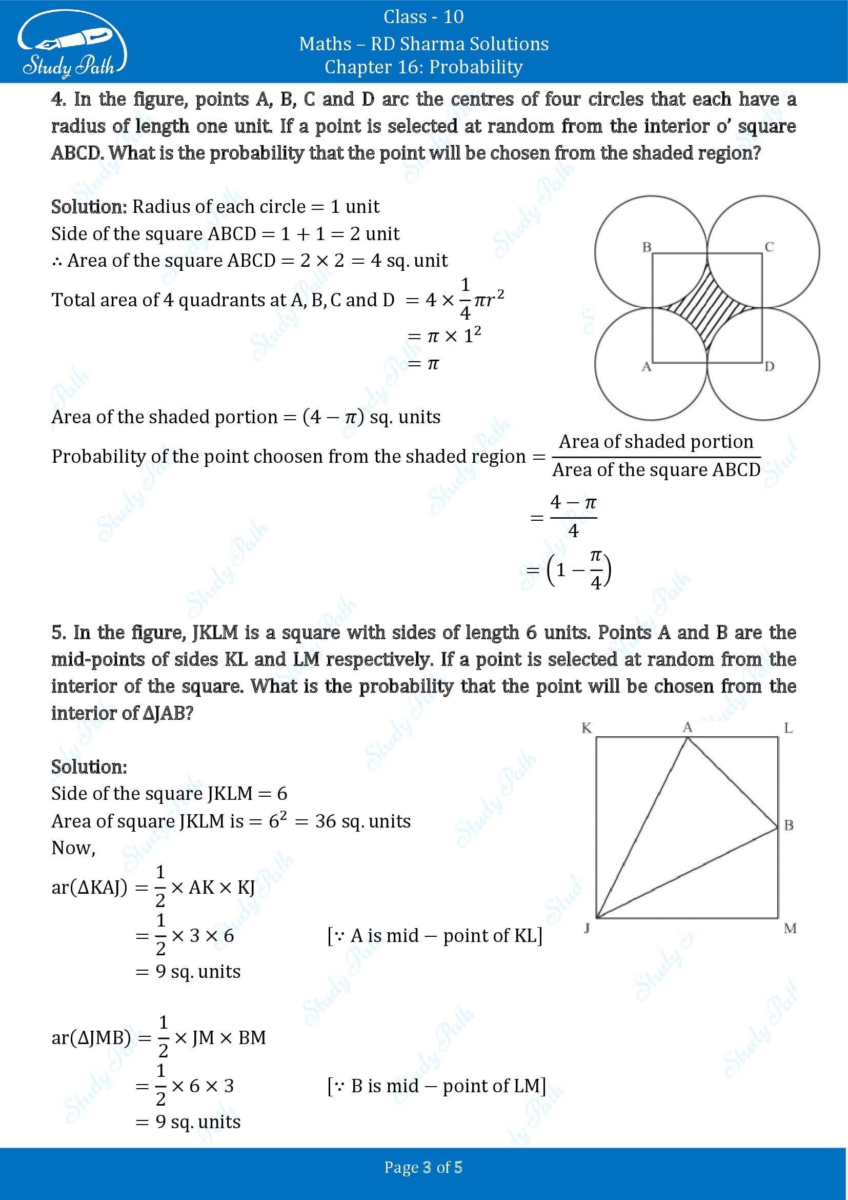 RD Sharma Solutions Class 10 Chapter 16 Probability Exercise 16.2 00003