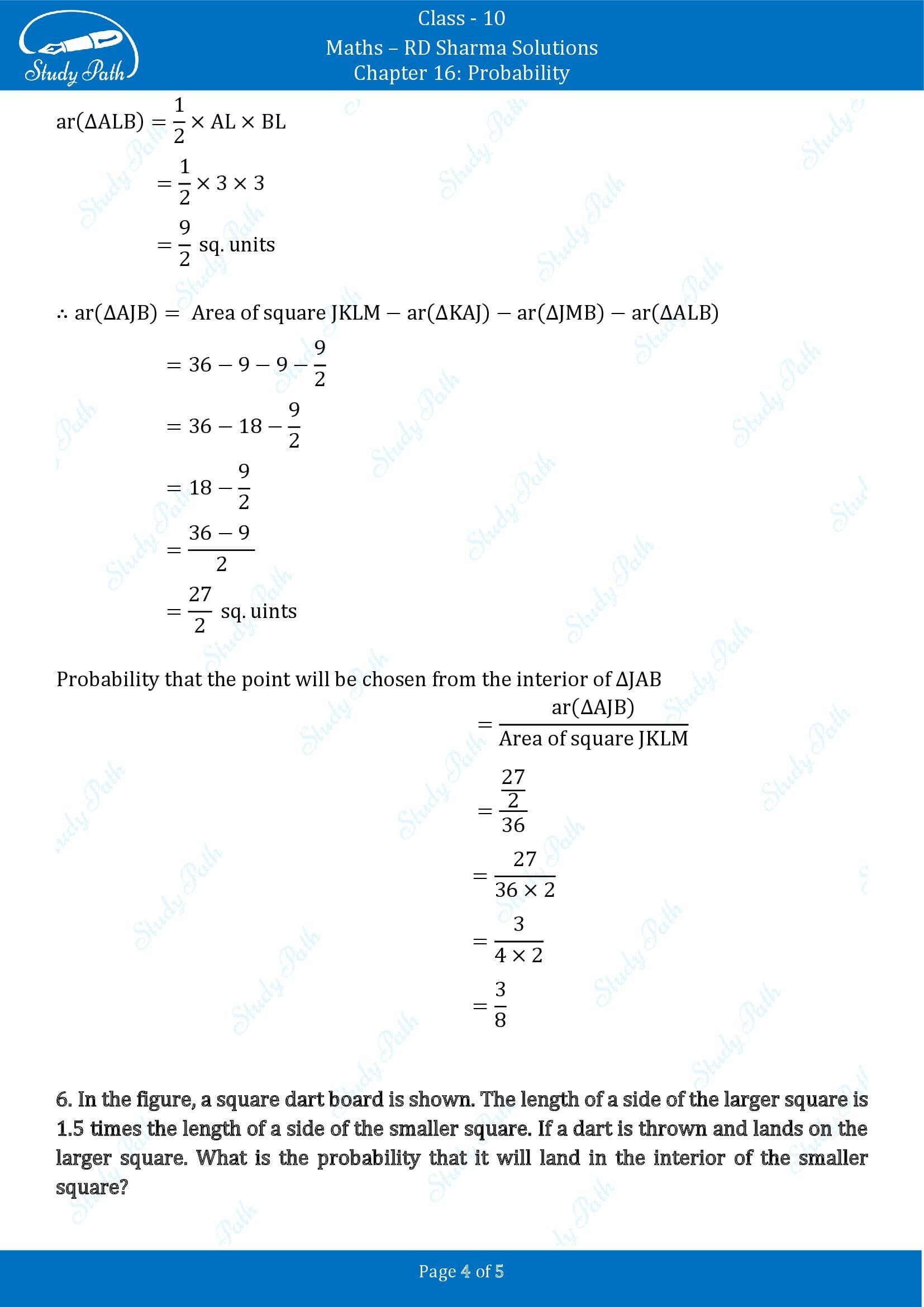 RD Sharma Solutions Class 10 Chapter 16 Probability Exercise 16.2 00004