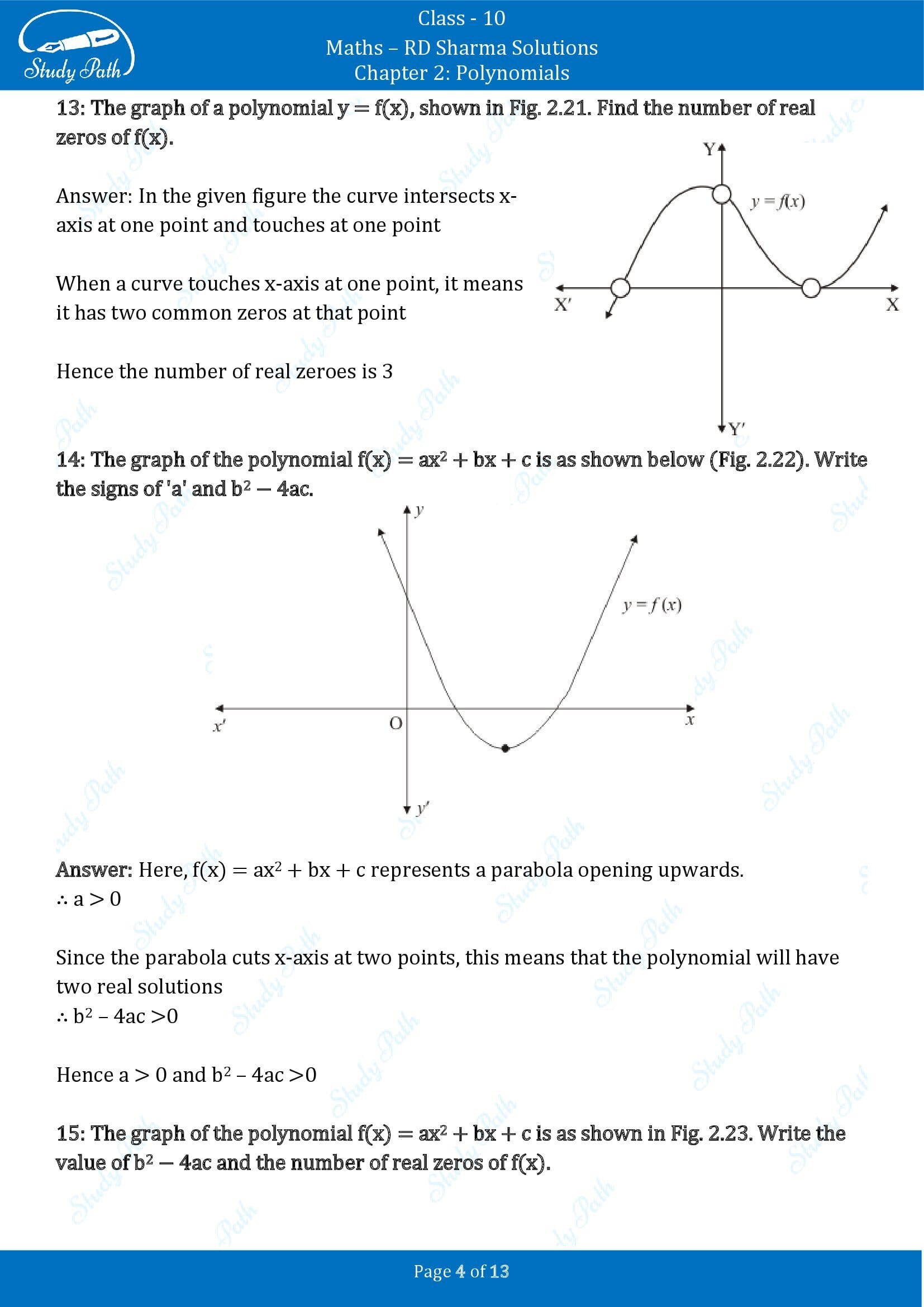 RD Sharma Solutions Class 10 Chapter 2 Polynomials Very Short Answer Type Questions VSAQs 00004