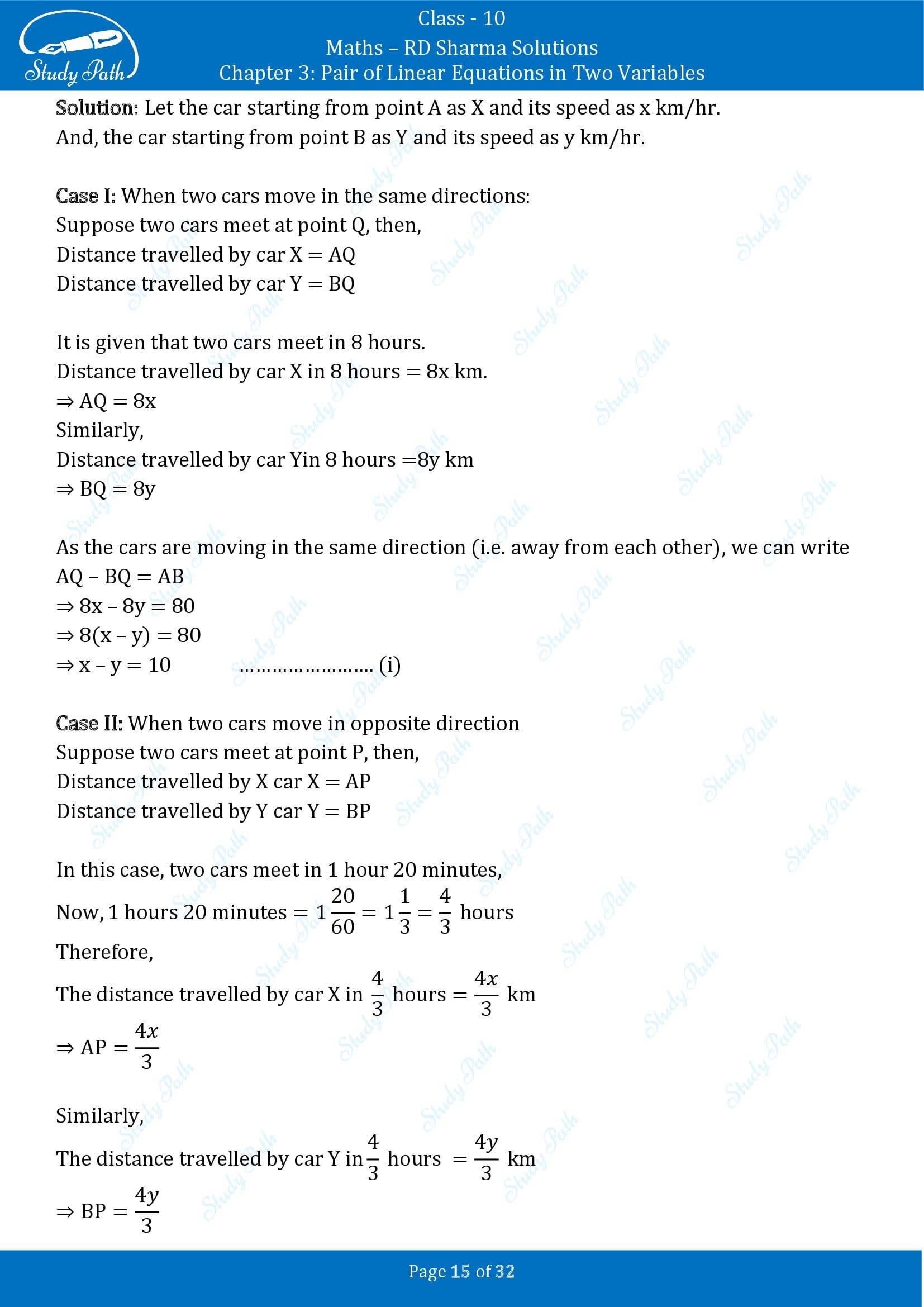 RD Sharma Solutions Class 10 Chapter 3 Pair of Linear Equations in Two Variables Exercise 3.10 00015