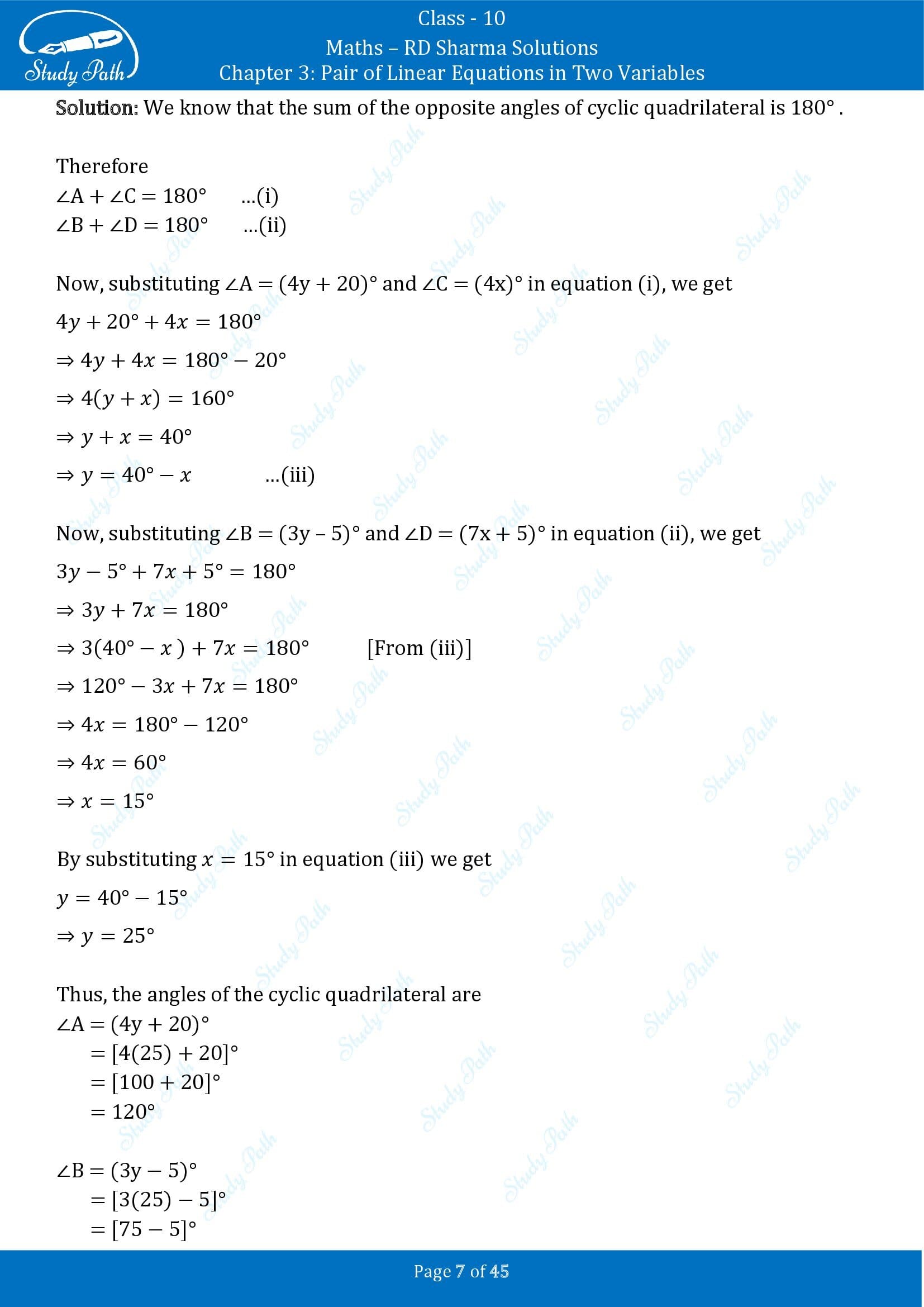 RD Sharma Solutions Class 10 Chapter 3 Pair of Linear Equations in Two Variables Exercise 3.11 00007
