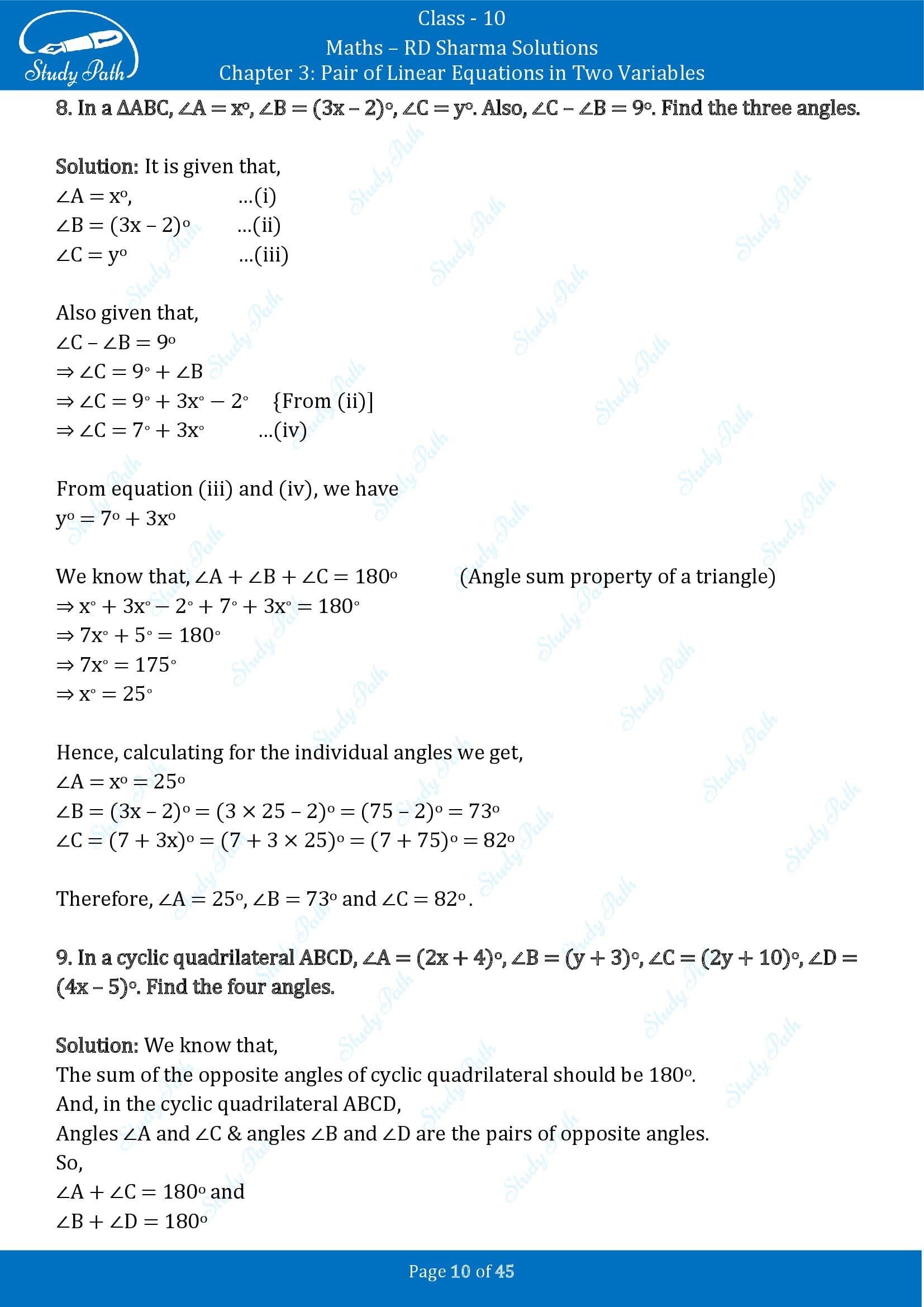 RD Sharma Solutions Class 10 Chapter 3 Pair of Linear Equations in Two Variables Exercise 3.11 00010
