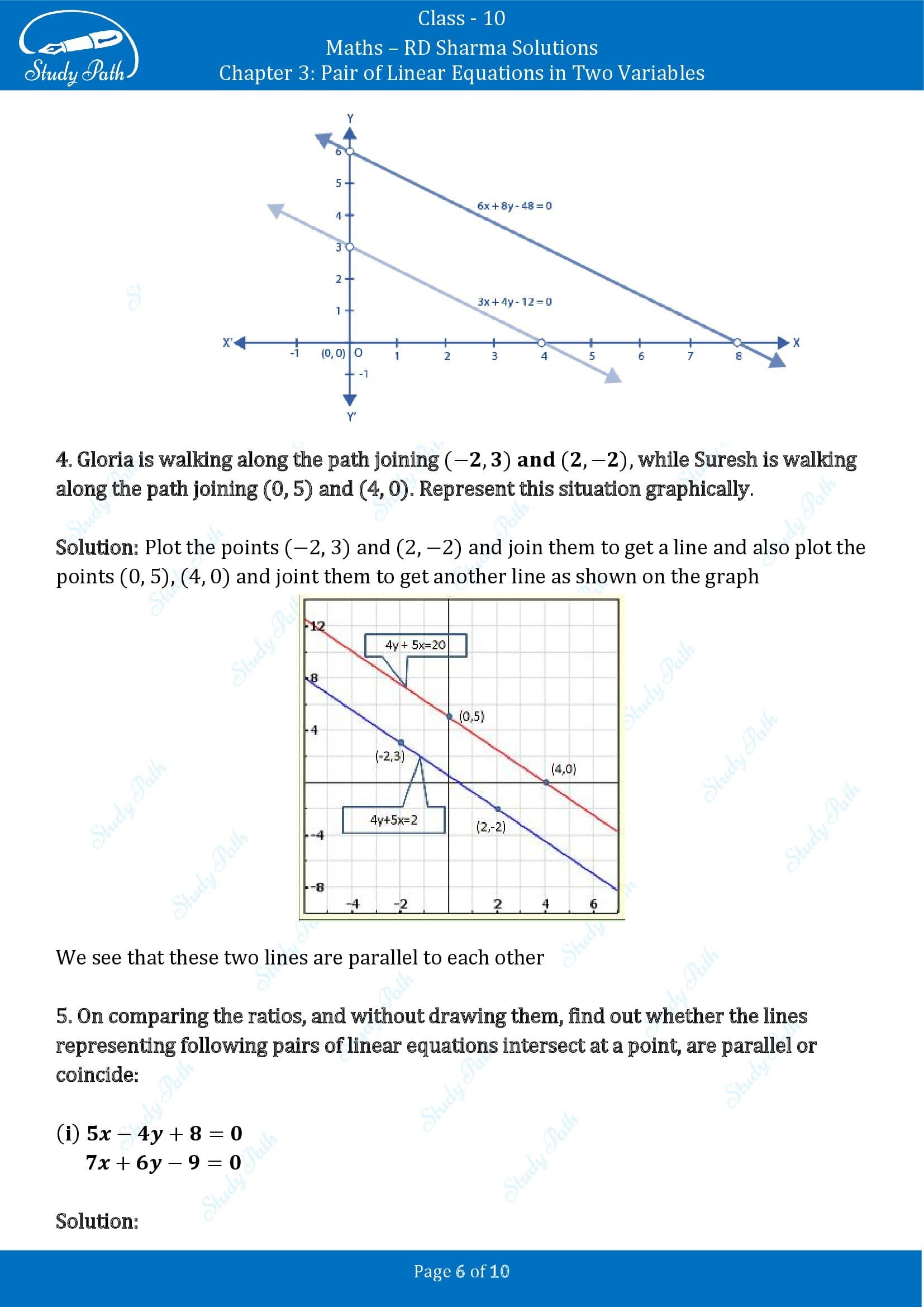 RD Sharma Solutions Class 10 Chapter 3 Pair of Linear Equations in Two Variables Exercise 3.1 00006
