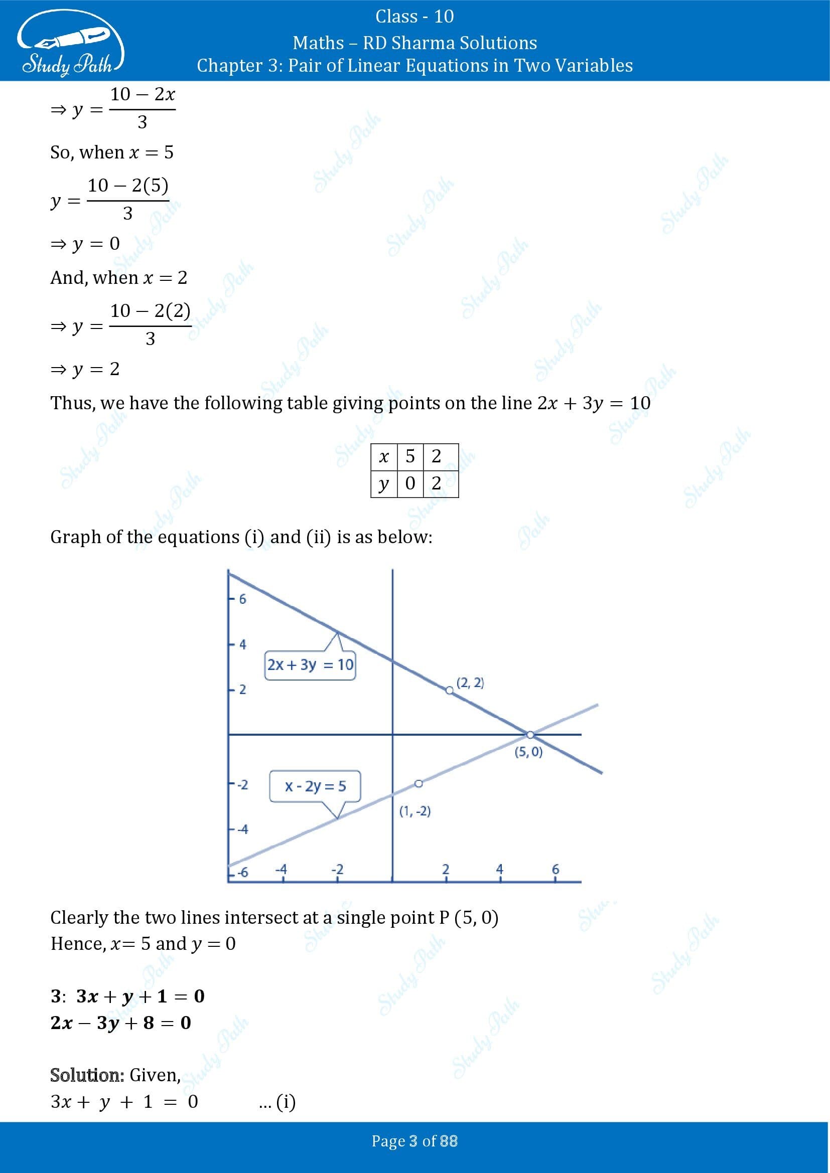 RD Sharma Solutions Class 10 Chapter 3 Pair of Linear Equations in Two Variables Exercise 3.2 00003