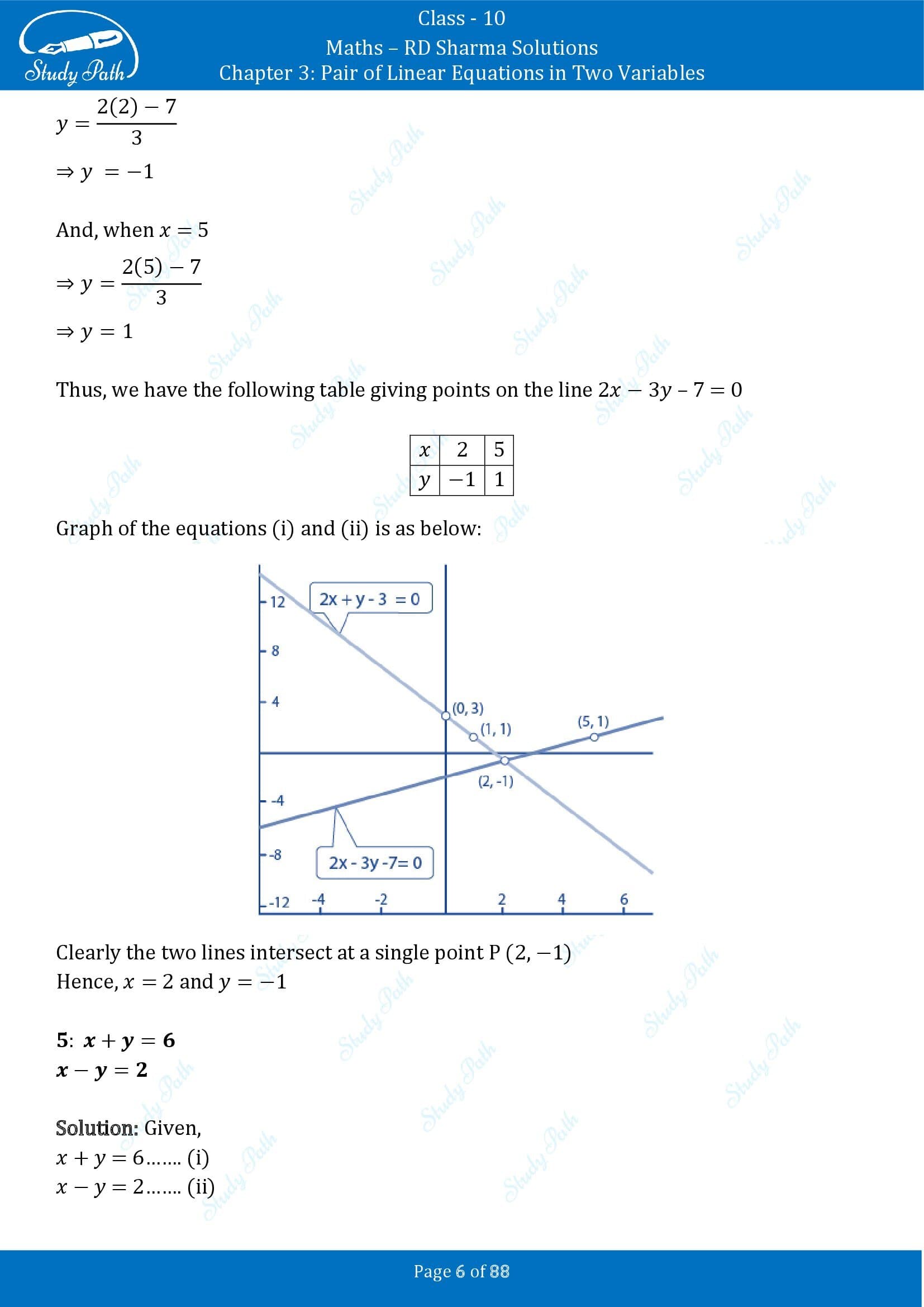 RD Sharma Solutions Class 10 Chapter 3 Pair of Linear Equations in Two Variables Exercise 3.2 00006