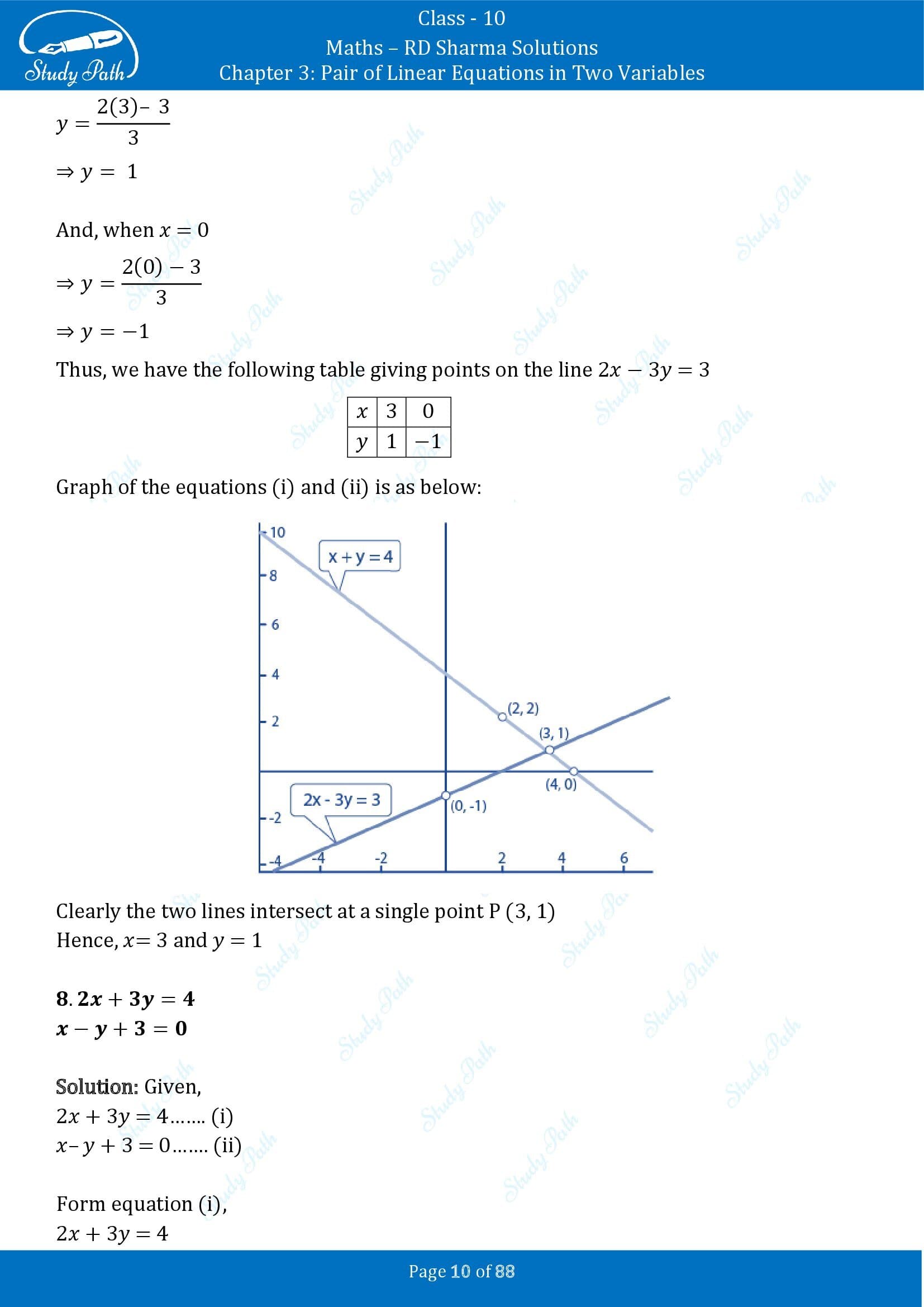 RD Sharma Solutions Class 10 Chapter 3 Pair of Linear Equations in Two Variables Exercise 3.2 00010