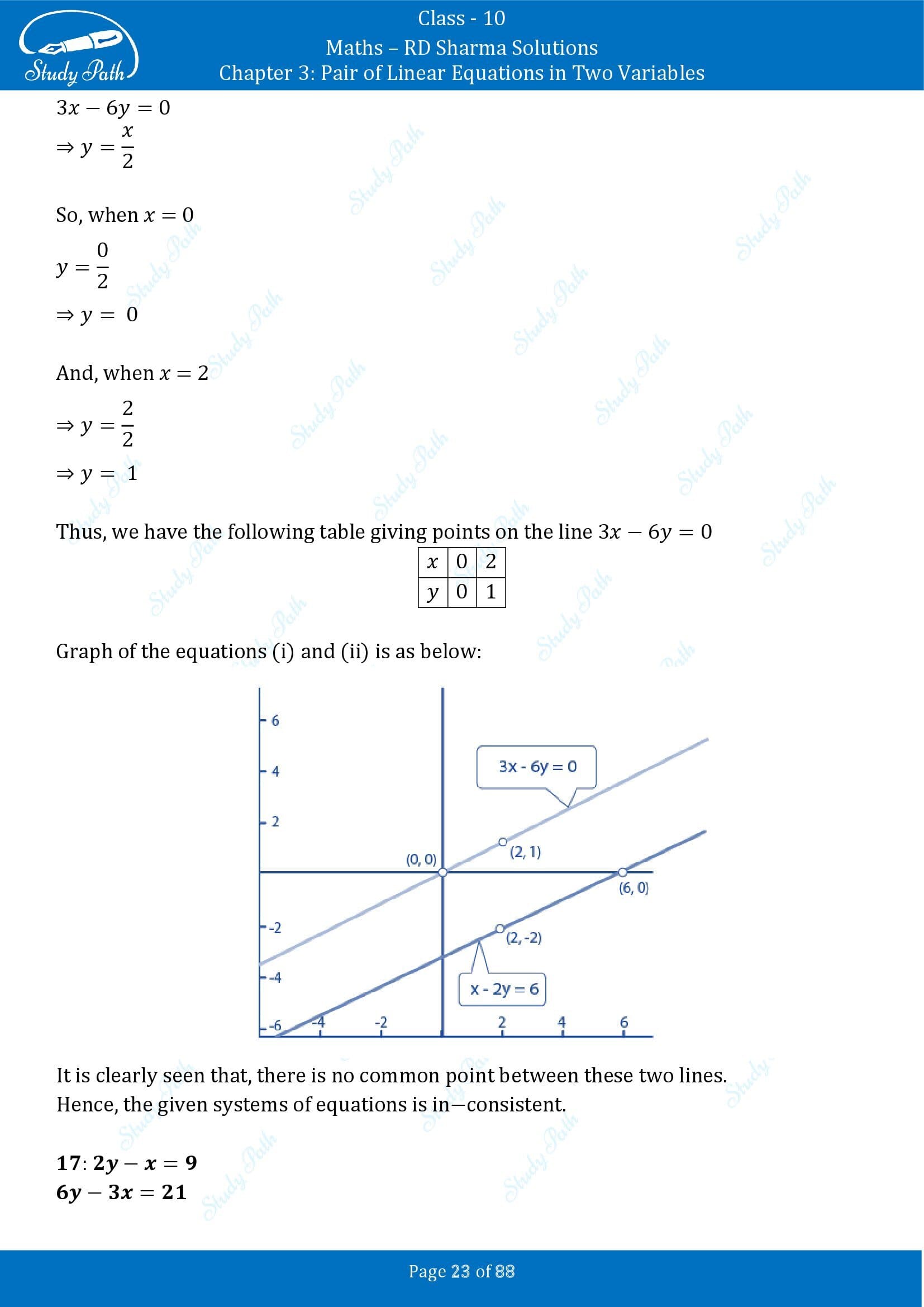 RD Sharma Solutions Class 10 Chapter 3 Pair of Linear Equations in Two Variables Exercise 3.2 00023