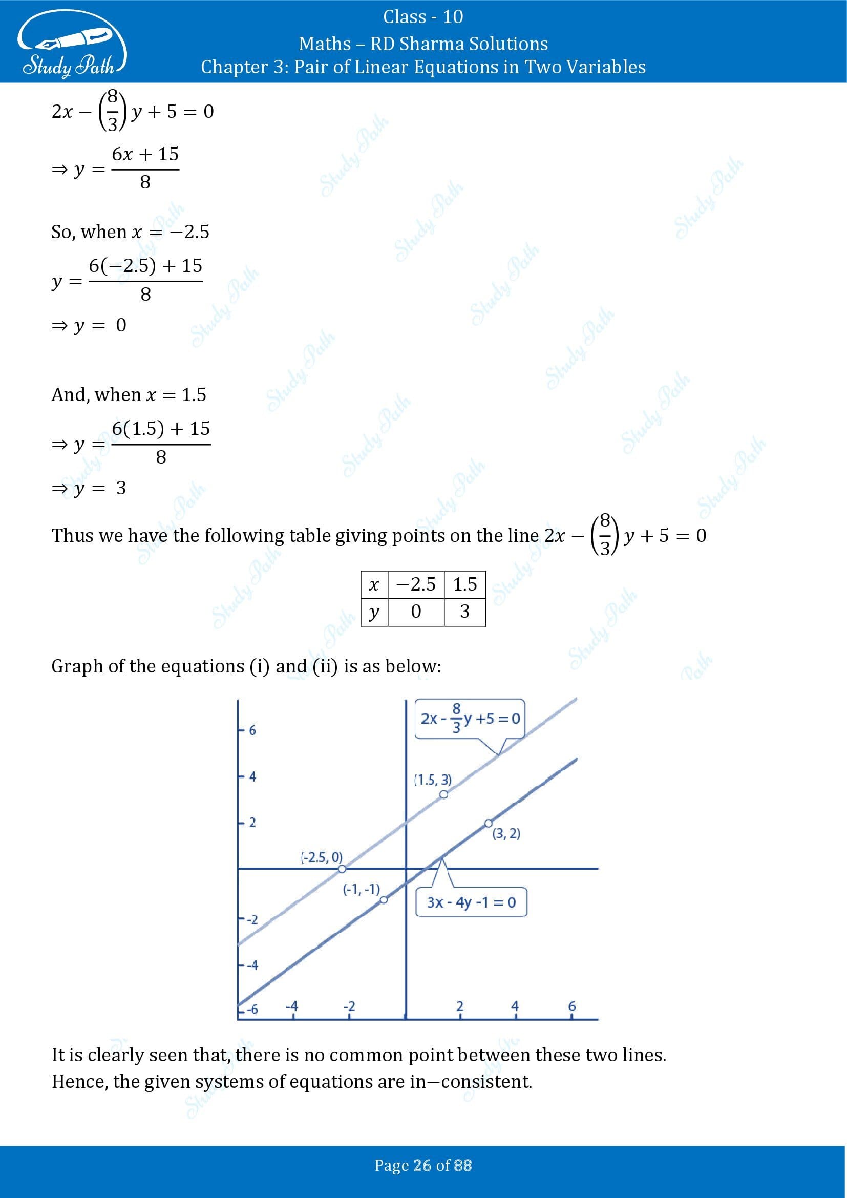 RD Sharma Solutions Class 10 Chapter 3 Pair of Linear Equations in Two Variables Exercise 3.2 00026