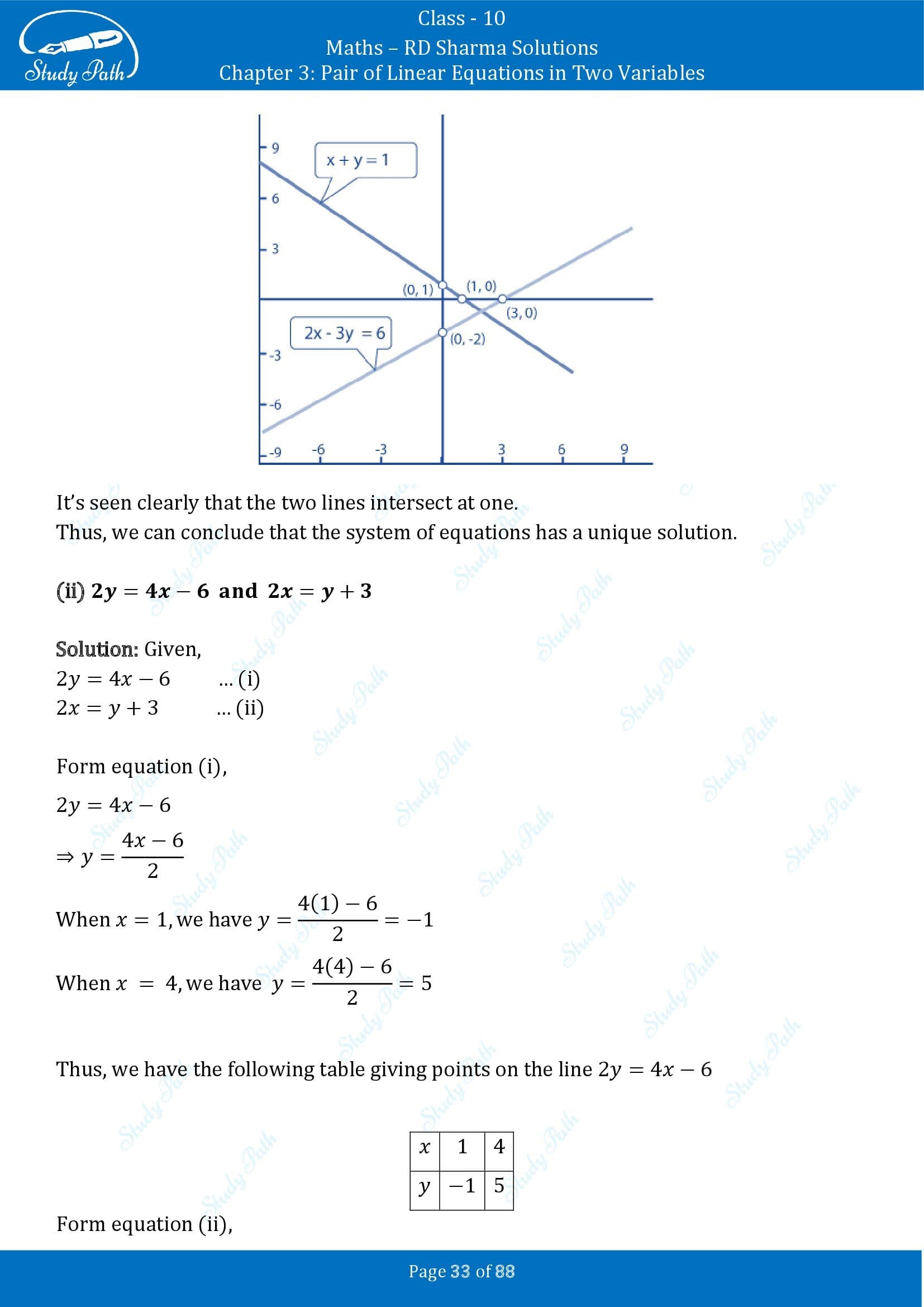 RD Sharma Solutions Class 10 Chapter 3 Pair of Linear Equations in Two Variables Exercise 3.2 00033