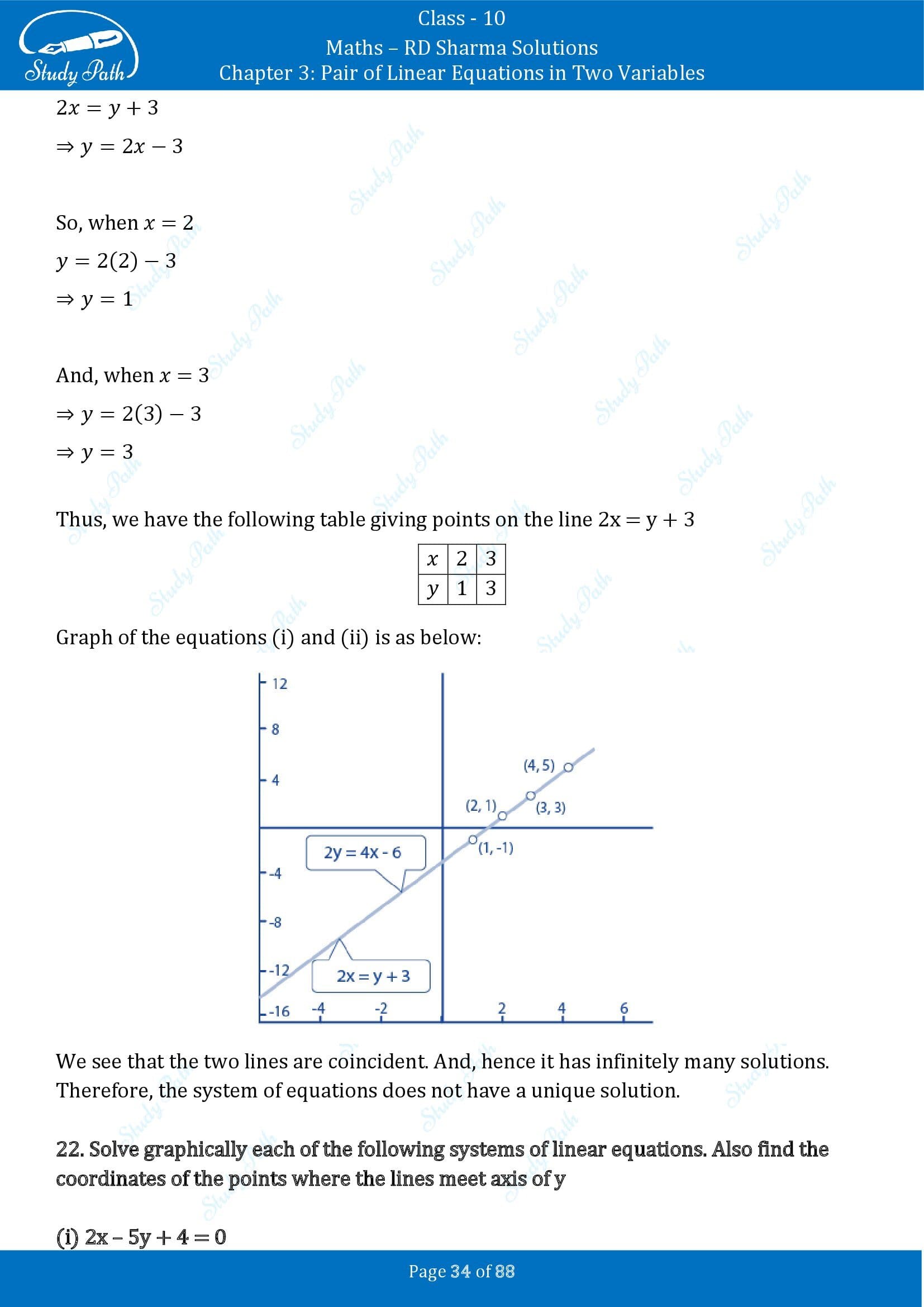 RD Sharma Solutions Class 10 Chapter 3 Pair of Linear Equations in Two Variables Exercise 3.2 00034