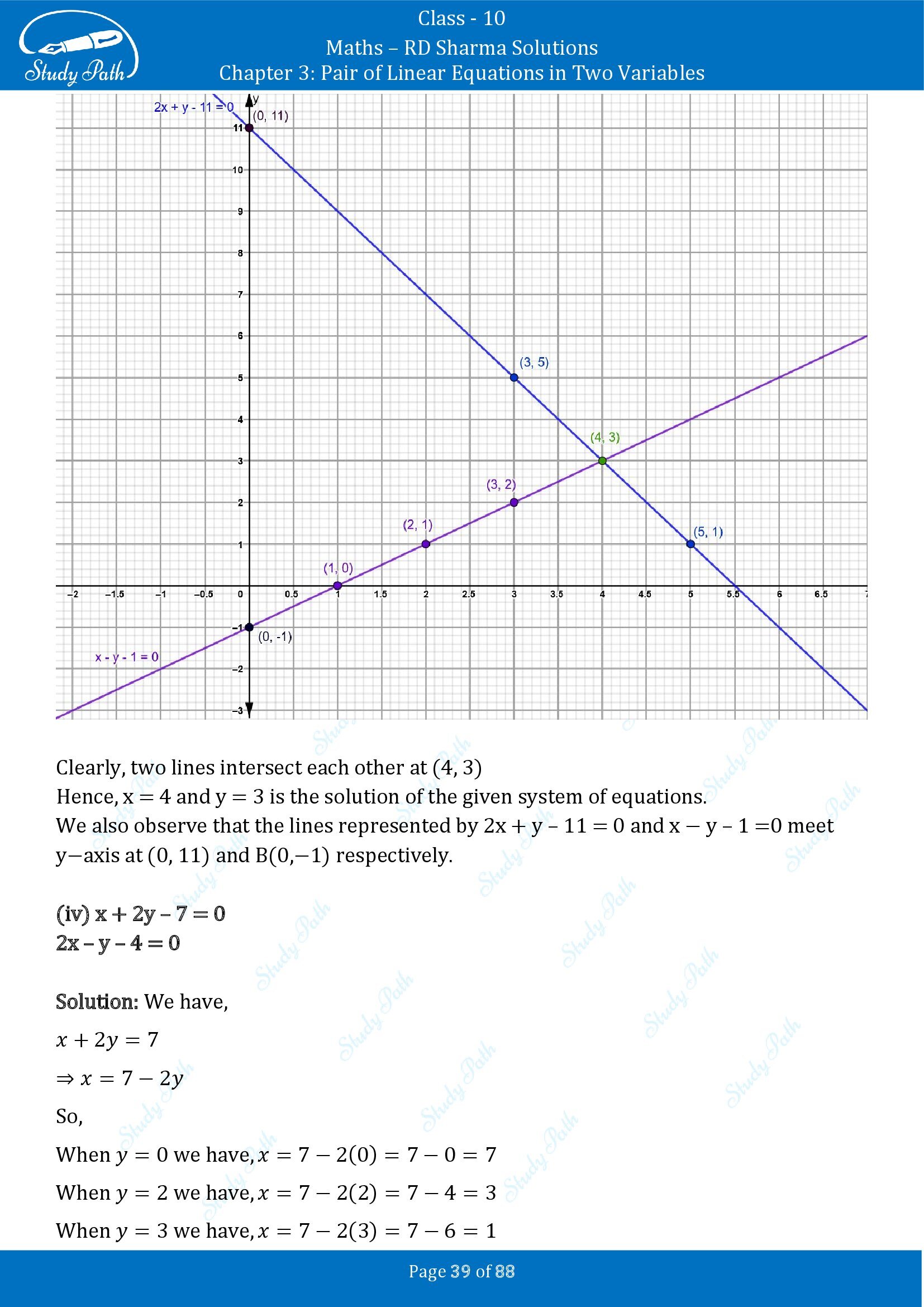 RD Sharma Solutions Class 10 Chapter 3 Pair of Linear Equations in Two Variables Exercise 3.2 00039