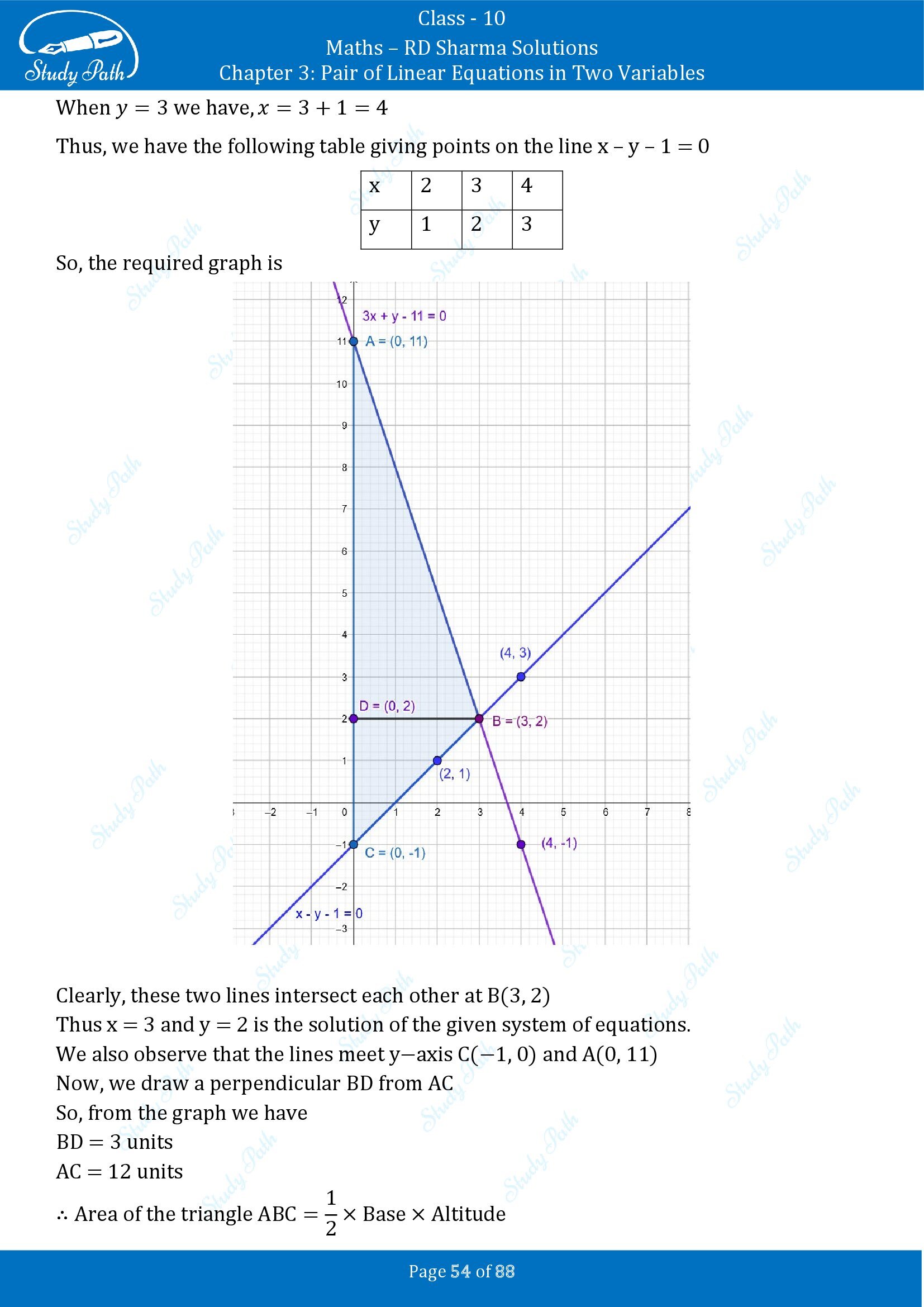 RD Sharma Solutions Class 10 Chapter 3 Pair of Linear Equations in Two Variables Exercise 3.2 00054
