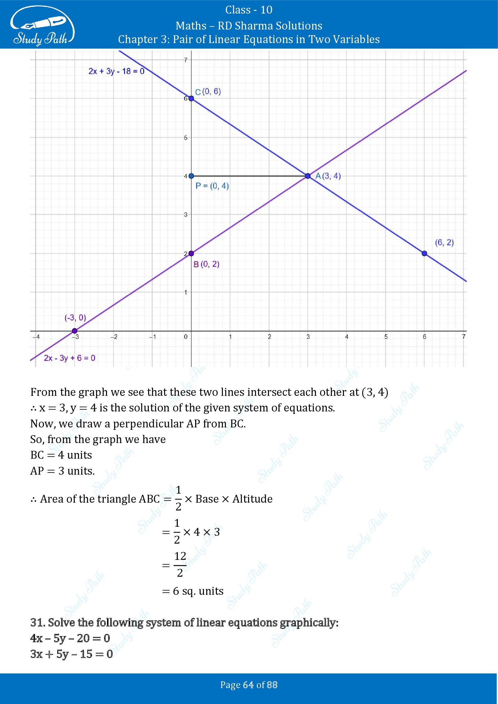 RD Sharma Solutions Class 10 Chapter 3 Pair of Linear Equations in Two Variables Exercise 3.2 00064