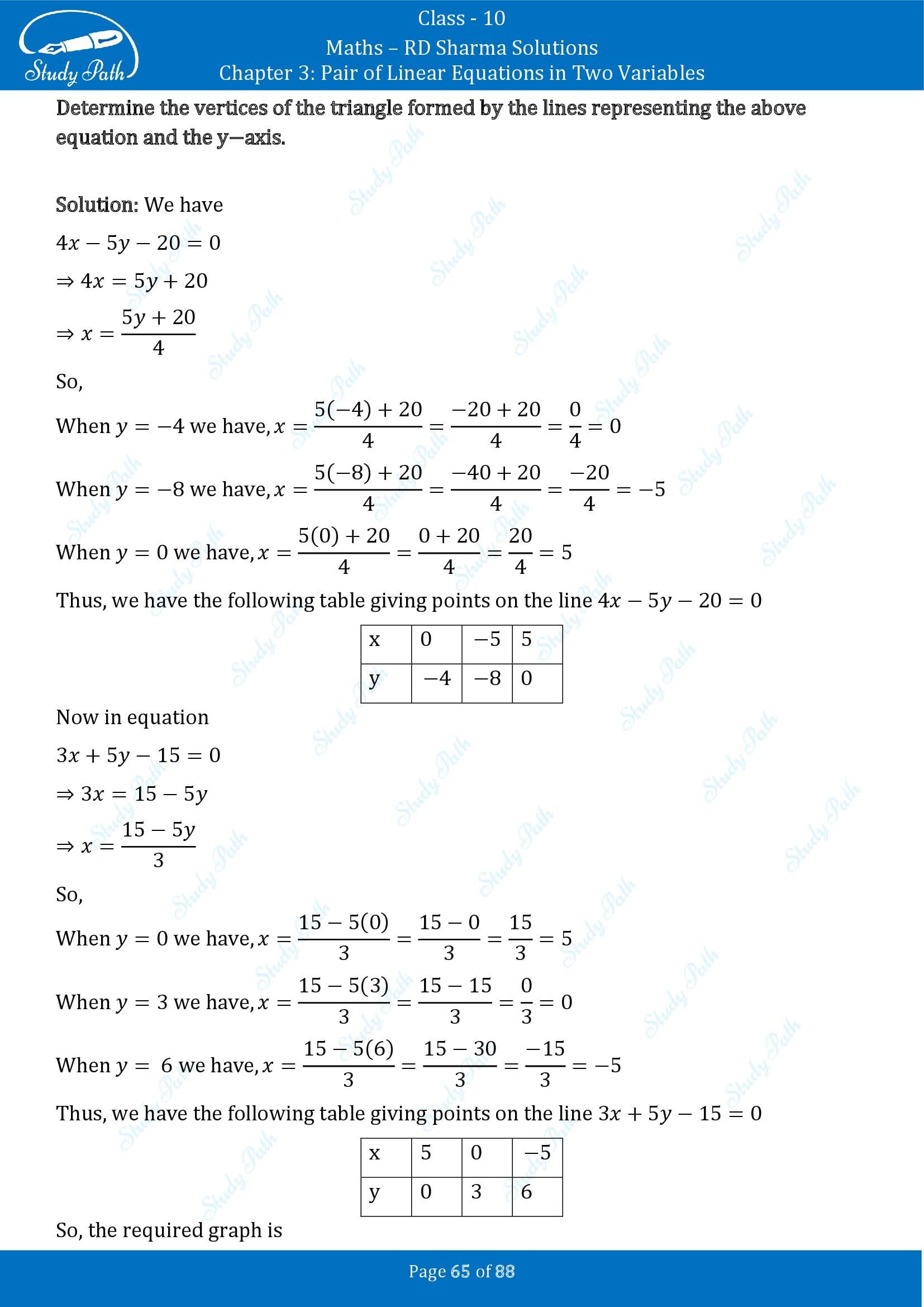 RD Sharma Solutions Class 10 Chapter 3 Pair of Linear Equations in Two Variables Exercise 3.2 00065