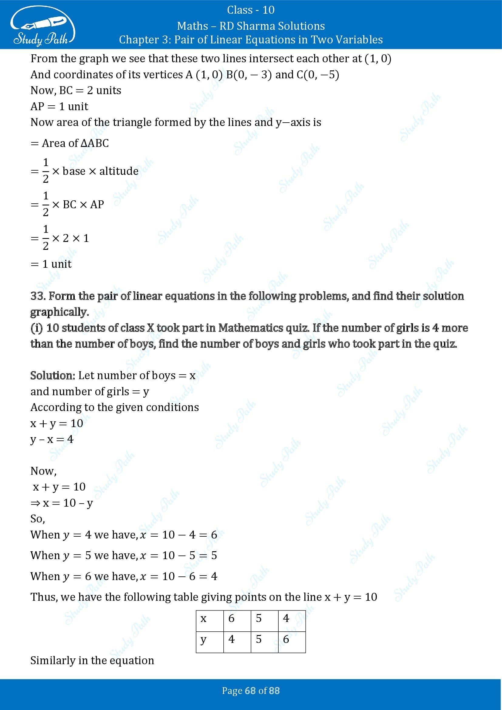 RD Sharma Solutions Class 10 Chapter 3 Pair of Linear Equations in Two Variables Exercise 3.2 00068