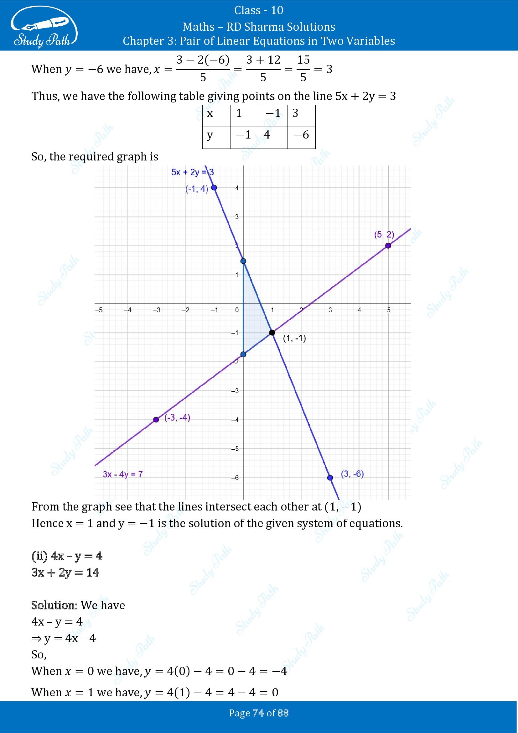 RD Sharma Solutions Class 10 Chapter 3 Pair of Linear Equations in Two Variables Exercise 3.2 00074