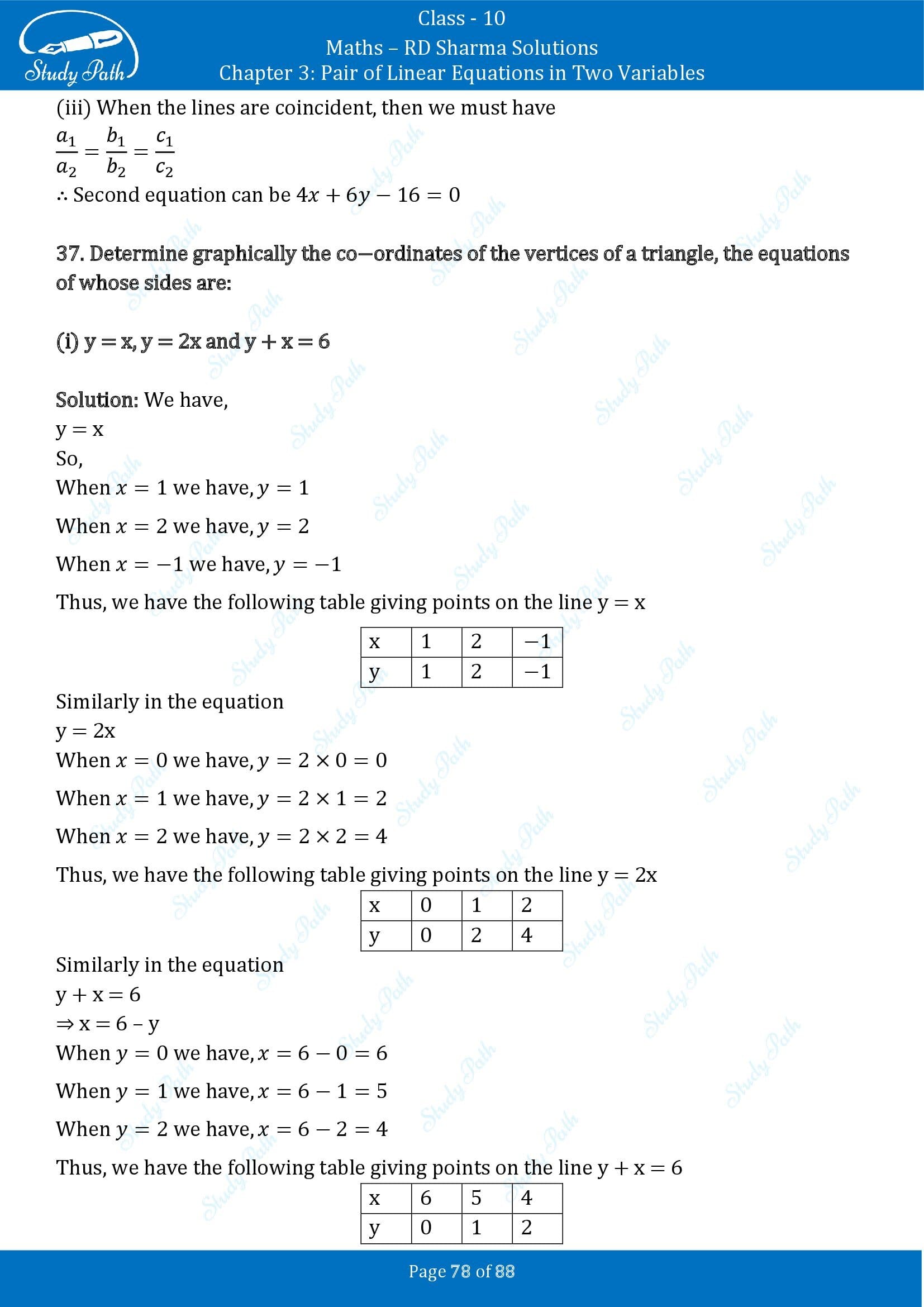 RD Sharma Solutions Class 10 Chapter 3 Pair of Linear Equations in Two Variables Exercise 3.2 00078