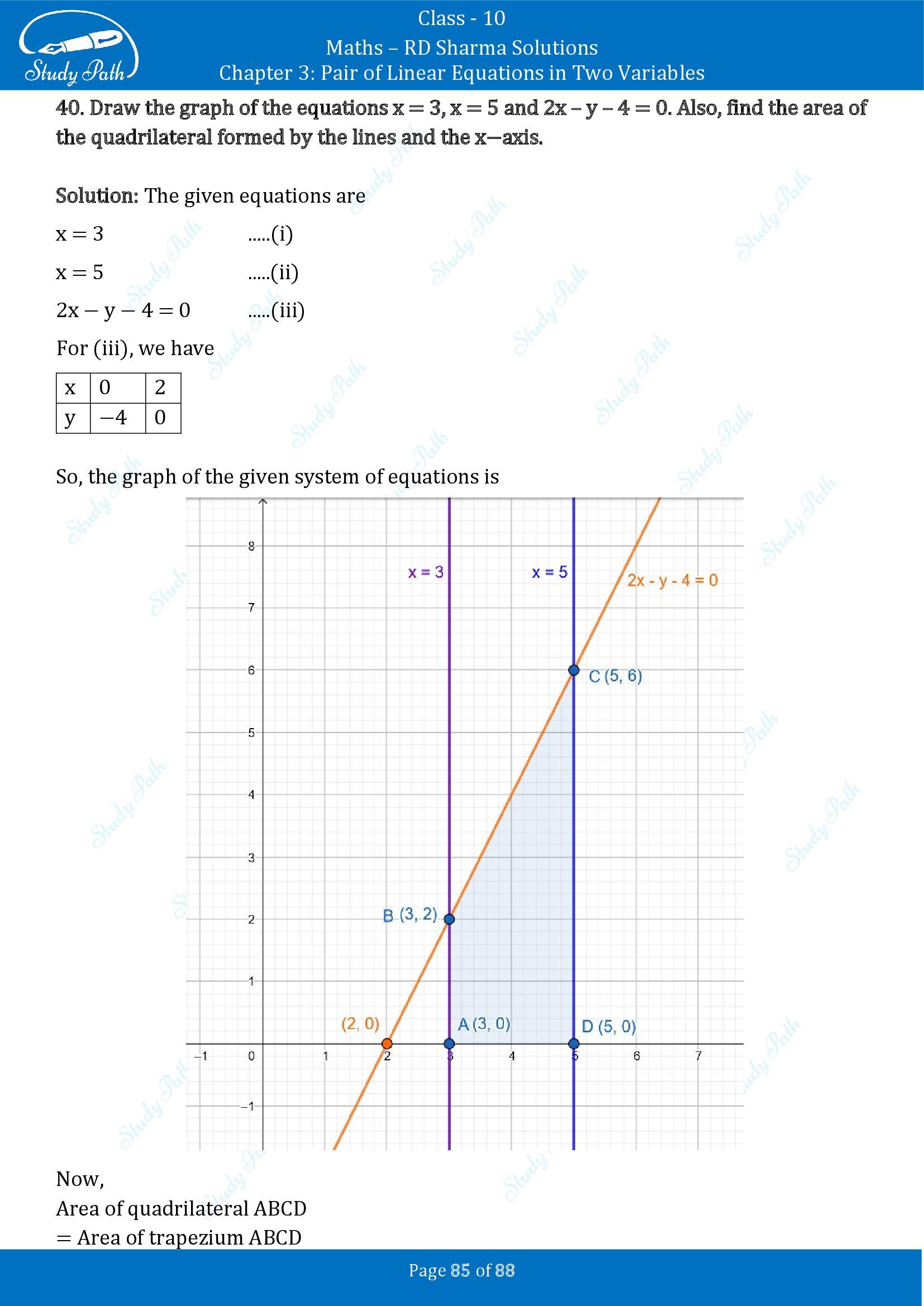 RD Sharma Solutions Class 10 Chapter 3 Pair of Linear Equations in Two Variables Exercise 3.2 00085