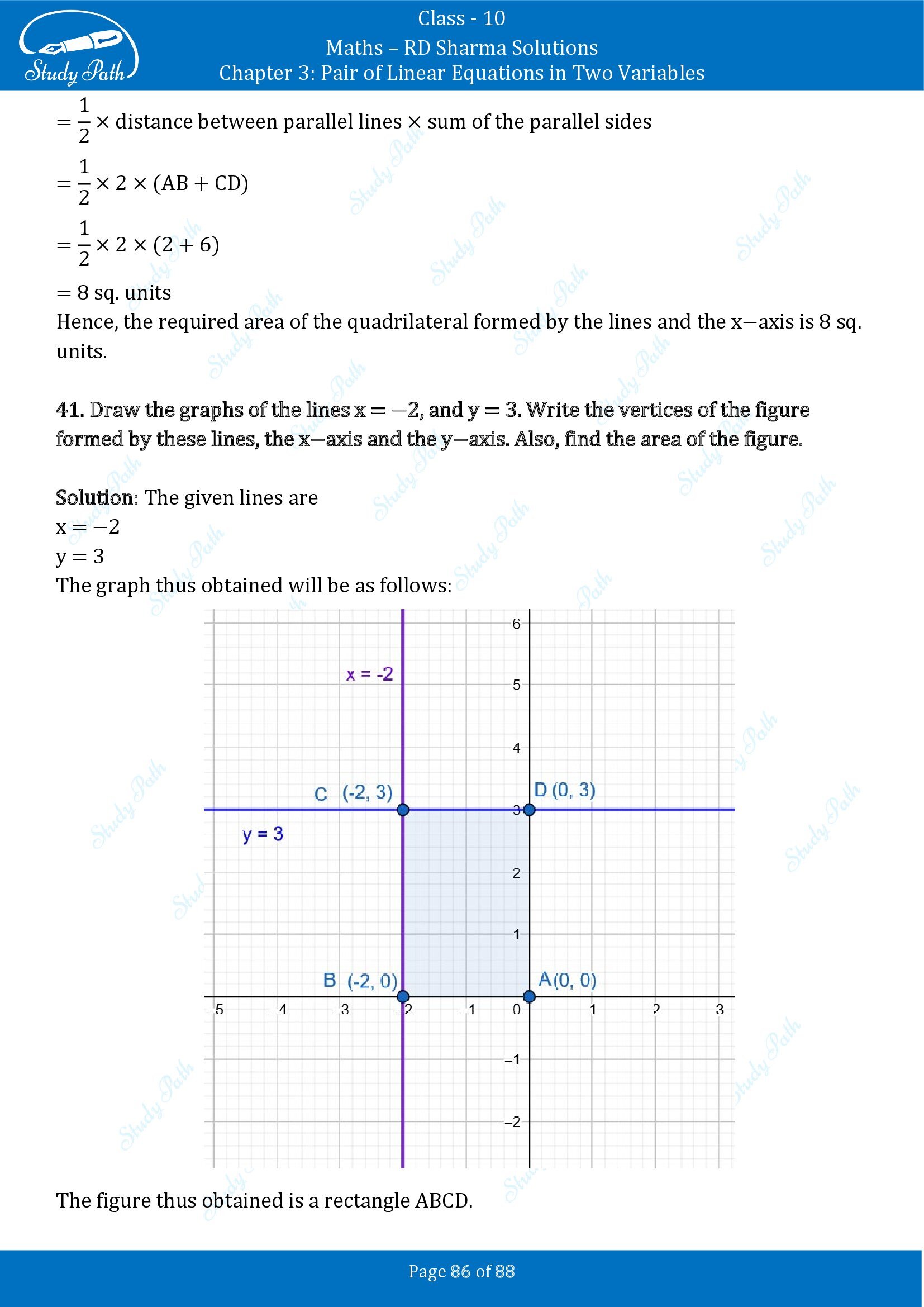 RD Sharma Solutions Class 10 Chapter 3 Pair of Linear Equations in Two Variables Exercise 3.2 00086