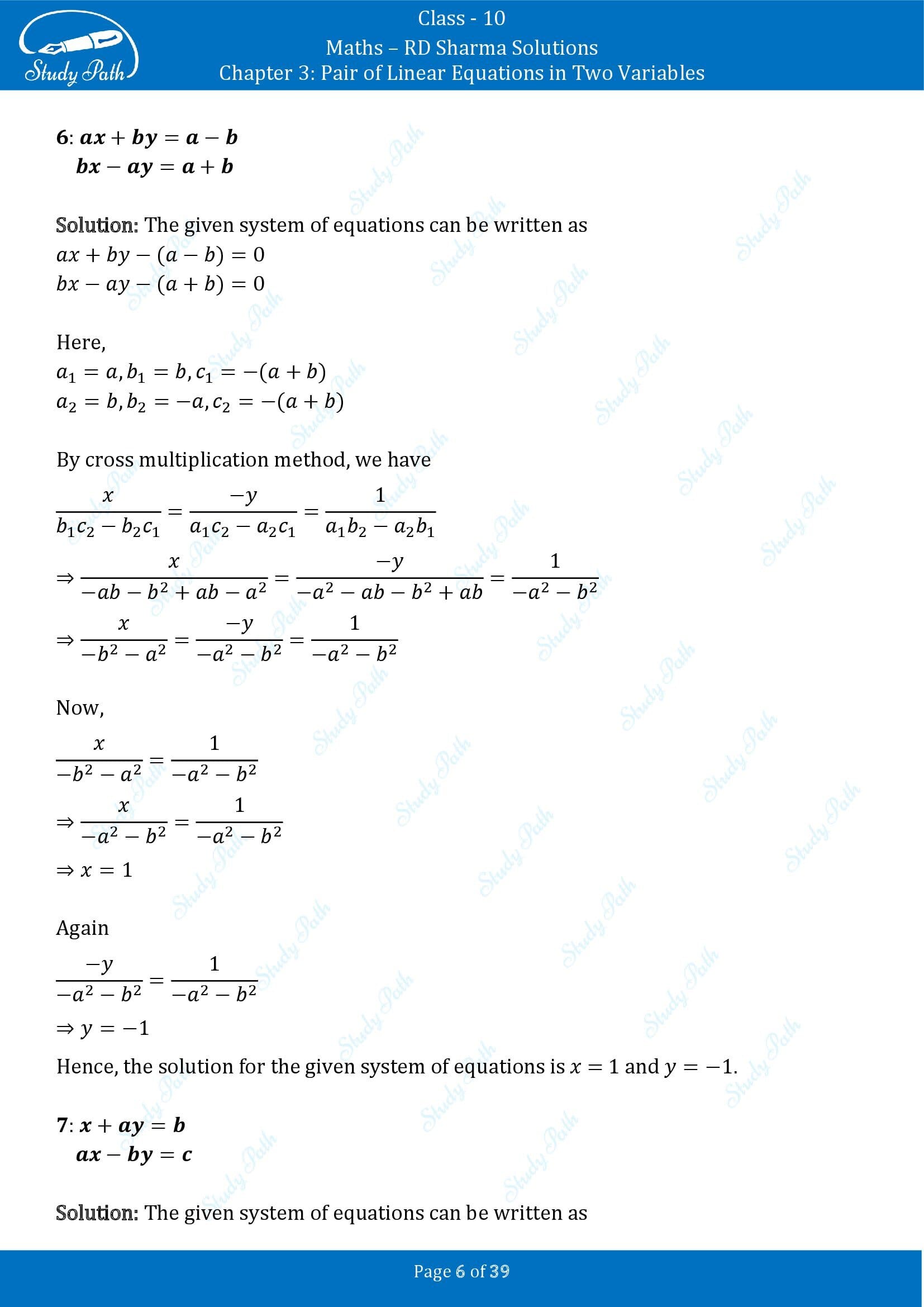 RD Sharma Solutions Class 10 Chapter 3 Pair of Linear Equations in Two Variables Exercise 3.4 00006