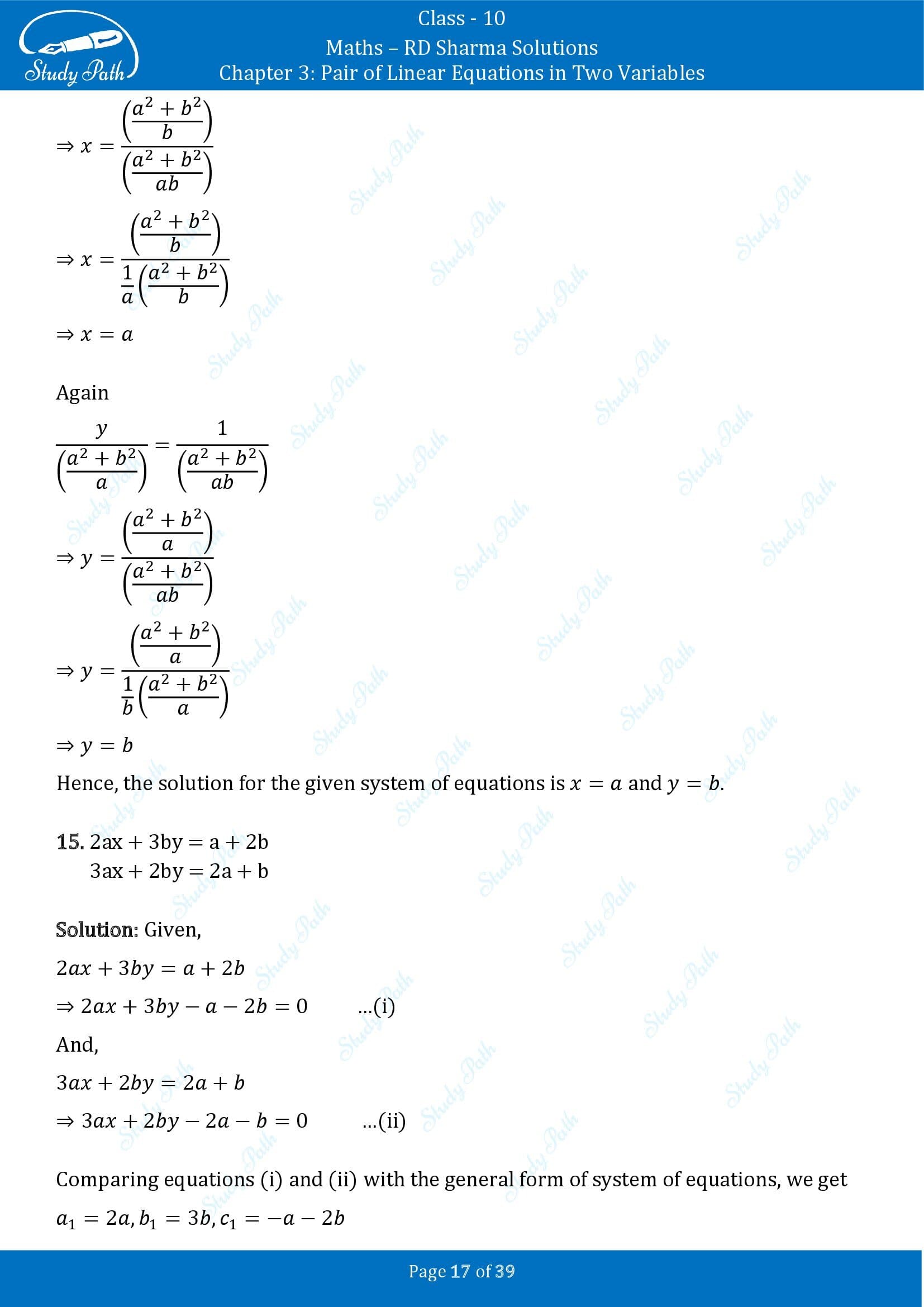 RD Sharma Solutions Class 10 Chapter 3 Pair of Linear Equations in Two Variables Exercise 3.4 00017