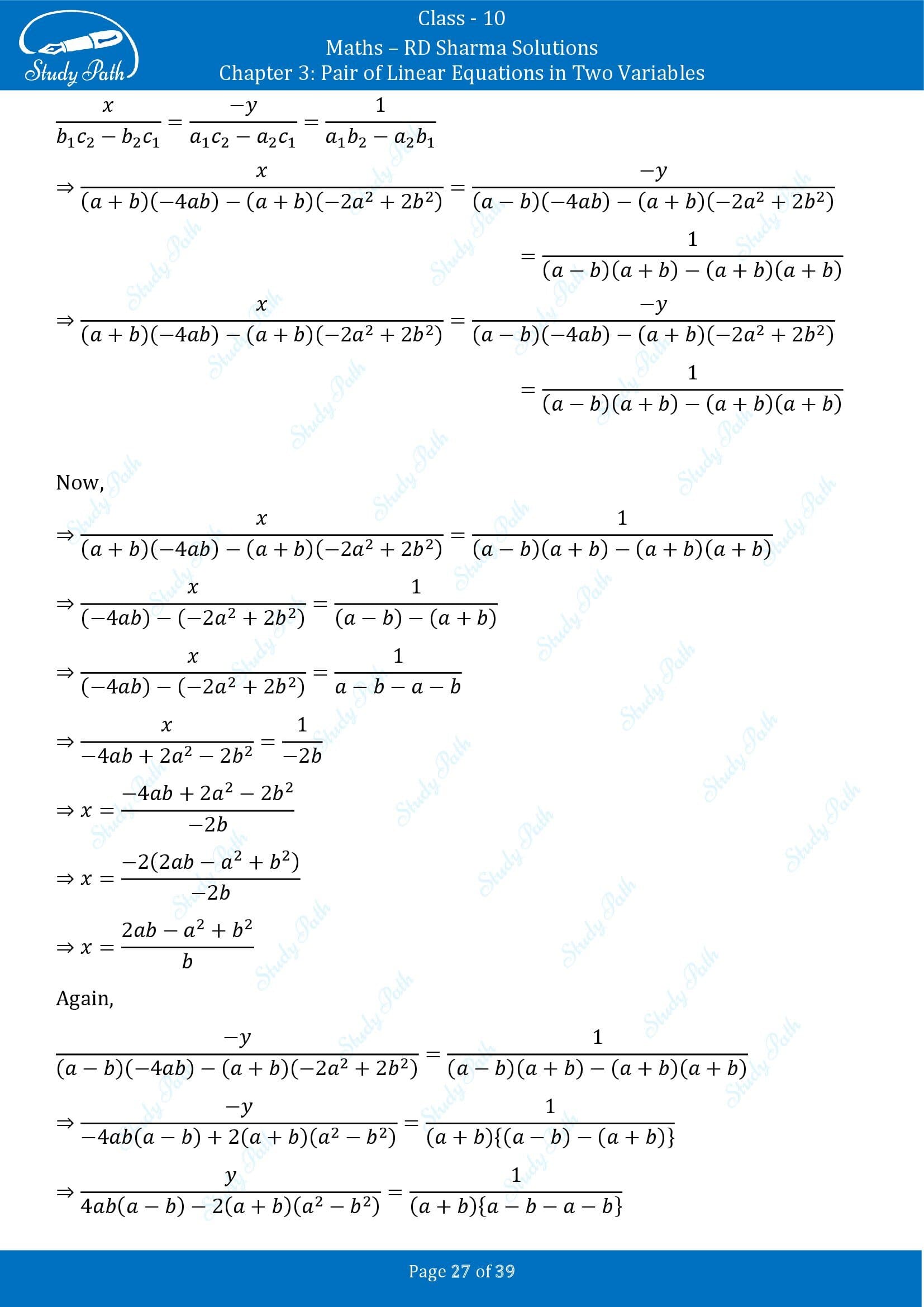 RD Sharma Solutions Class 10 Chapter 3 Pair of Linear Equations in Two Variables Exercise 3.4 00027
