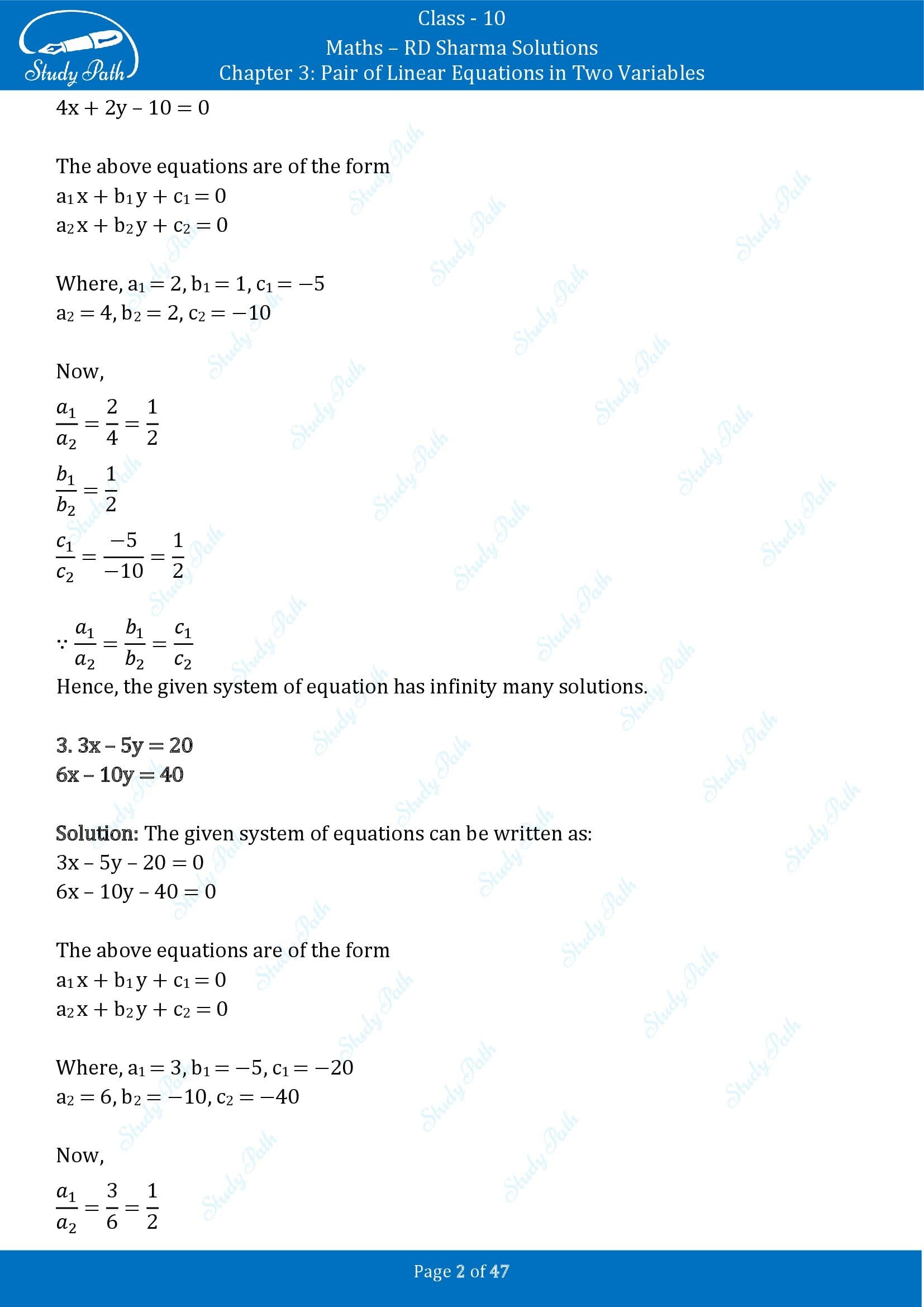 RD Sharma Solutions Class 10 Chapter 3 Pair of Linear Equations in Two Variables Exercise 3.5 00002