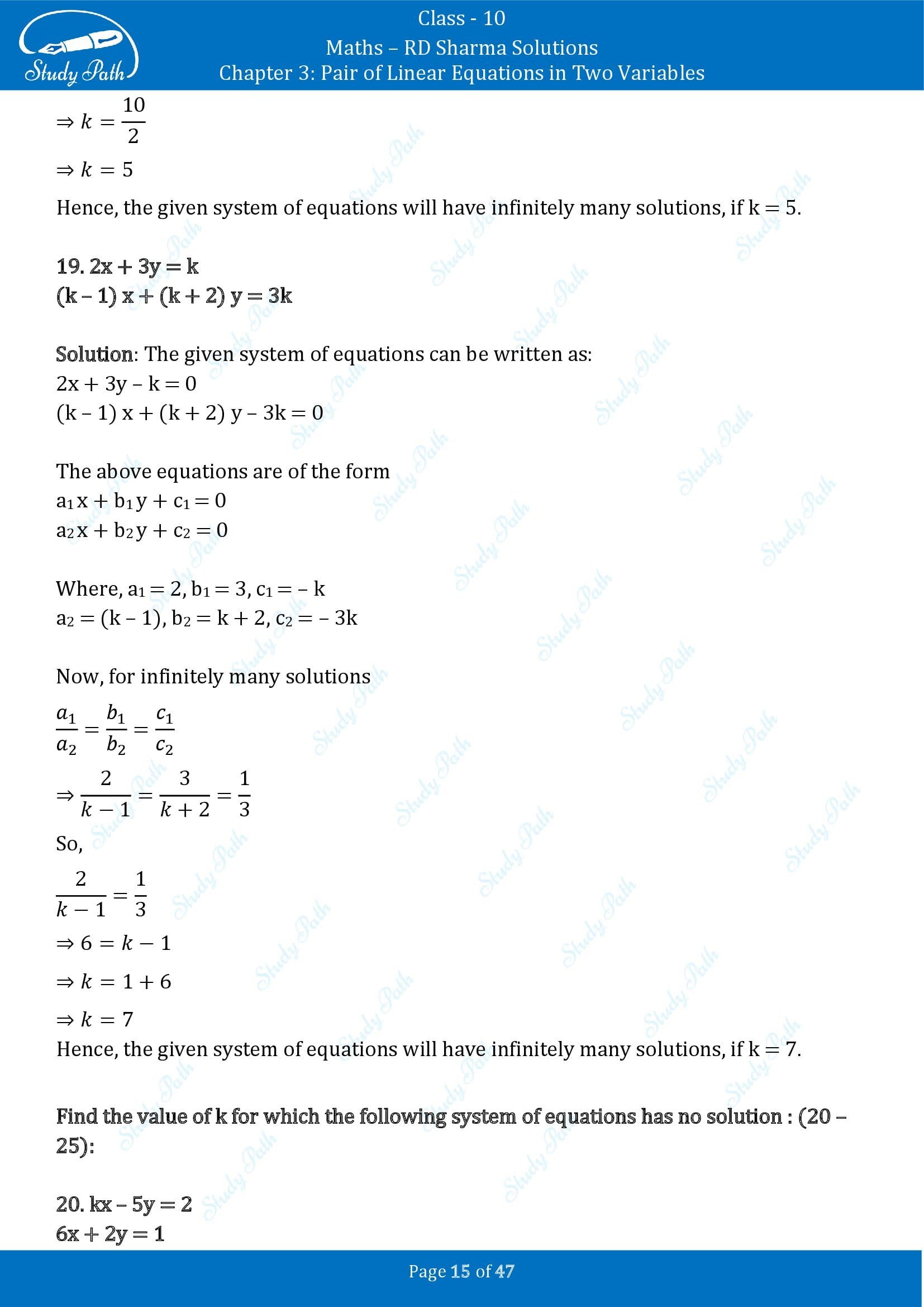 RD Sharma Solutions Class 10 Chapter 3 Pair of Linear Equations in Two Variables Exercise 3.5 00015