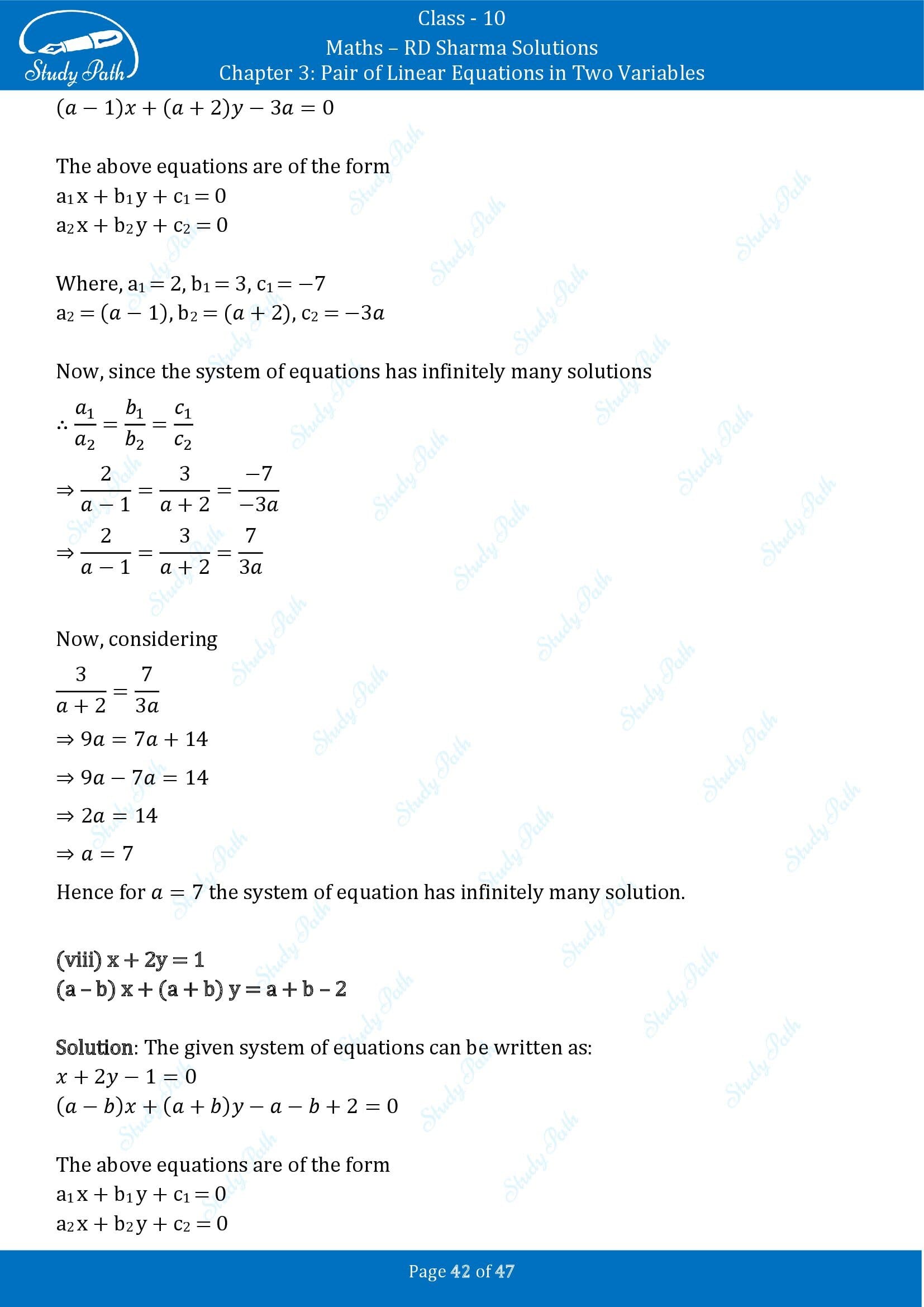 RD Sharma Solutions Class 10 Chapter 3 Pair of Linear Equations in Two Variables Exercise 3.5 00042