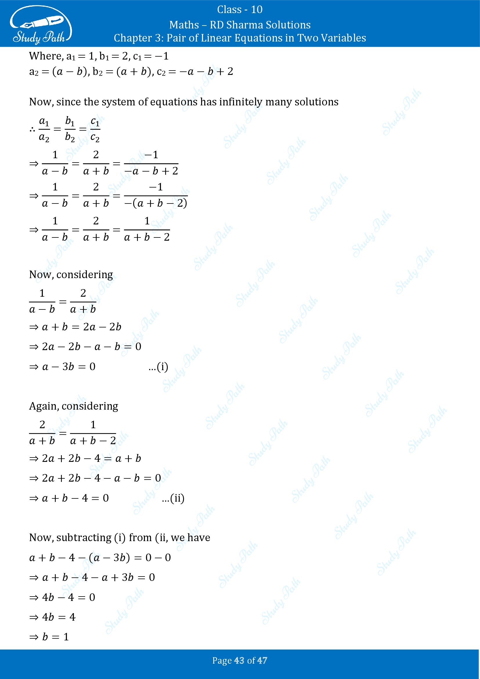 RD Sharma Solutions Class 10 Chapter 3 Pair of Linear Equations in Two Variables Exercise 3.5 00043