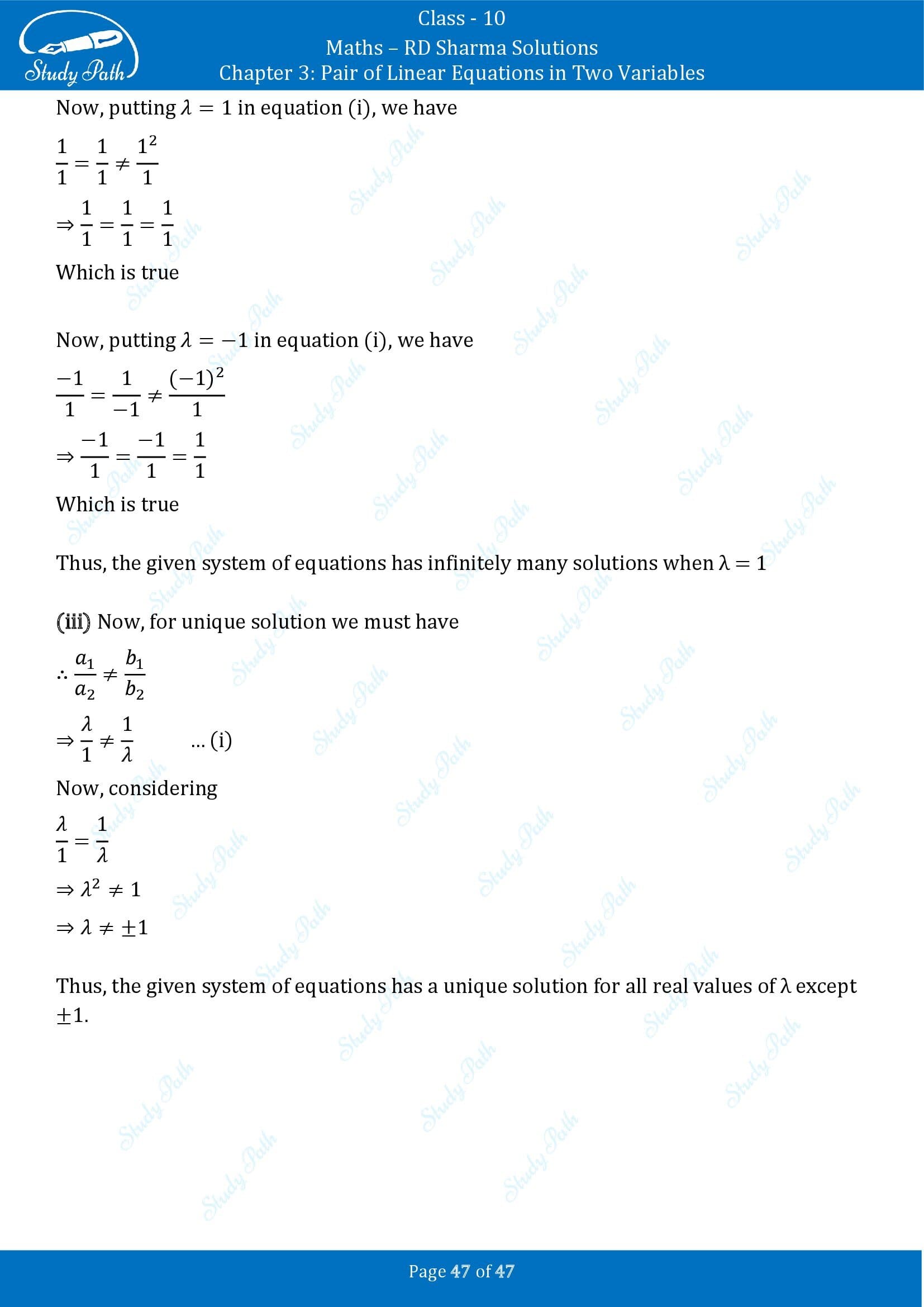 RD Sharma Solutions Class 10 Chapter 3 Pair of Linear Equations in Two Variables Exercise 3.5 00047