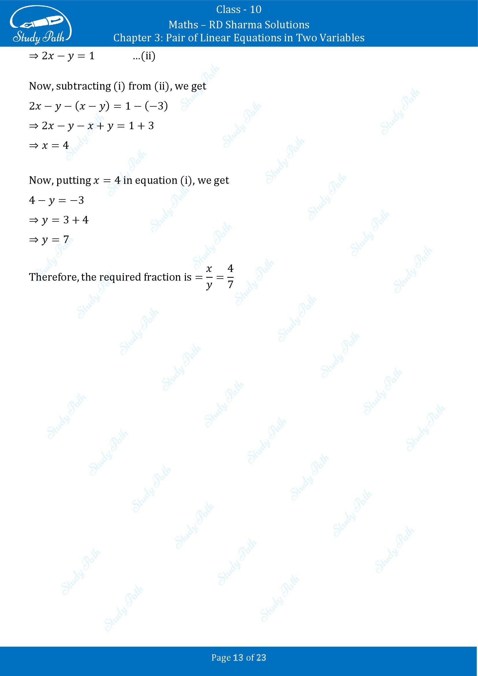 RD Sharma Solutions Class 10 Chapter 3 Pair of Linear Equations in Two Variables Exercise 3.8 00013