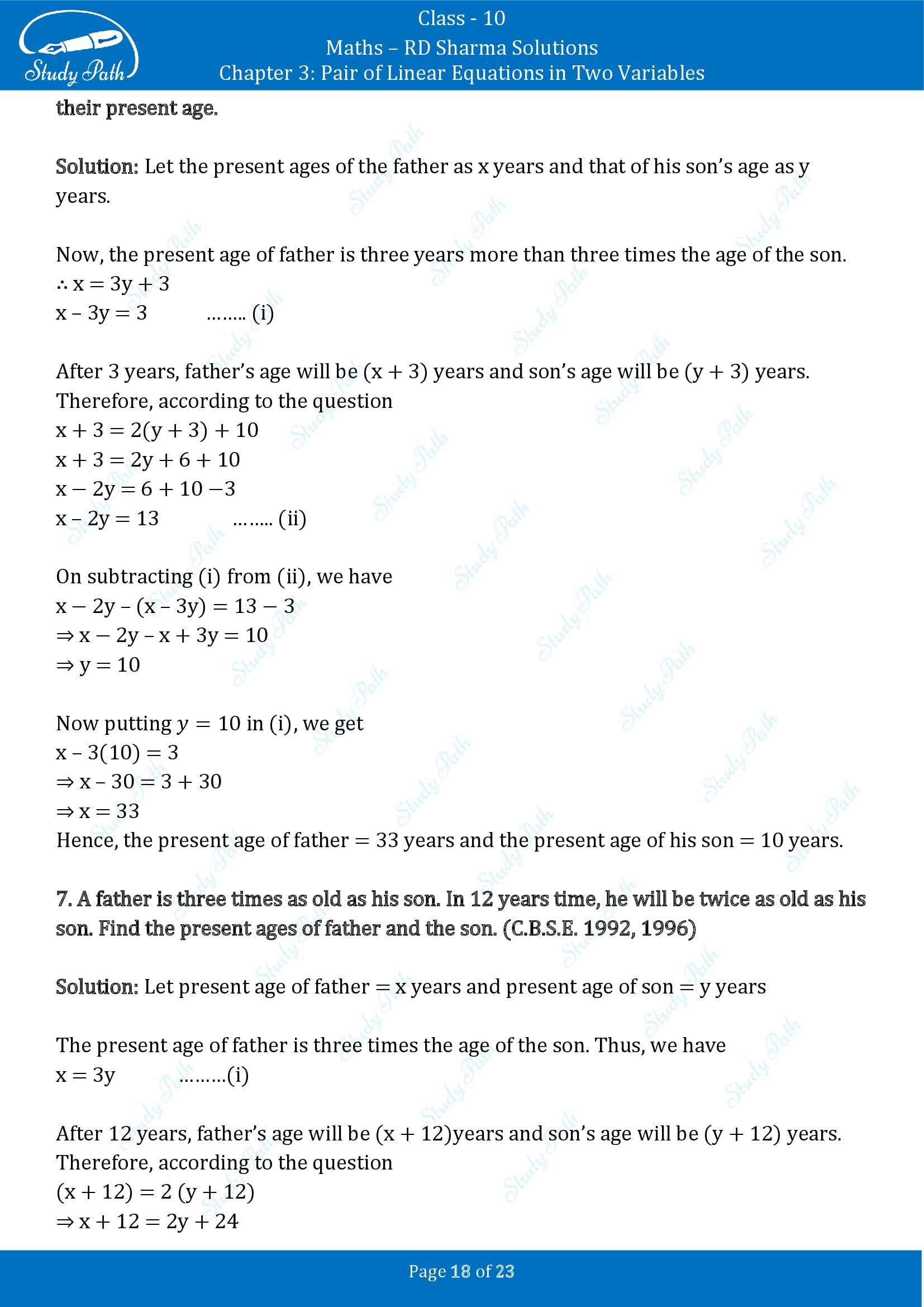 RD Sharma Solutions Class 10 Chapter 3 Pair of Linear Equations in Two Variables Exercise 3.8 00018