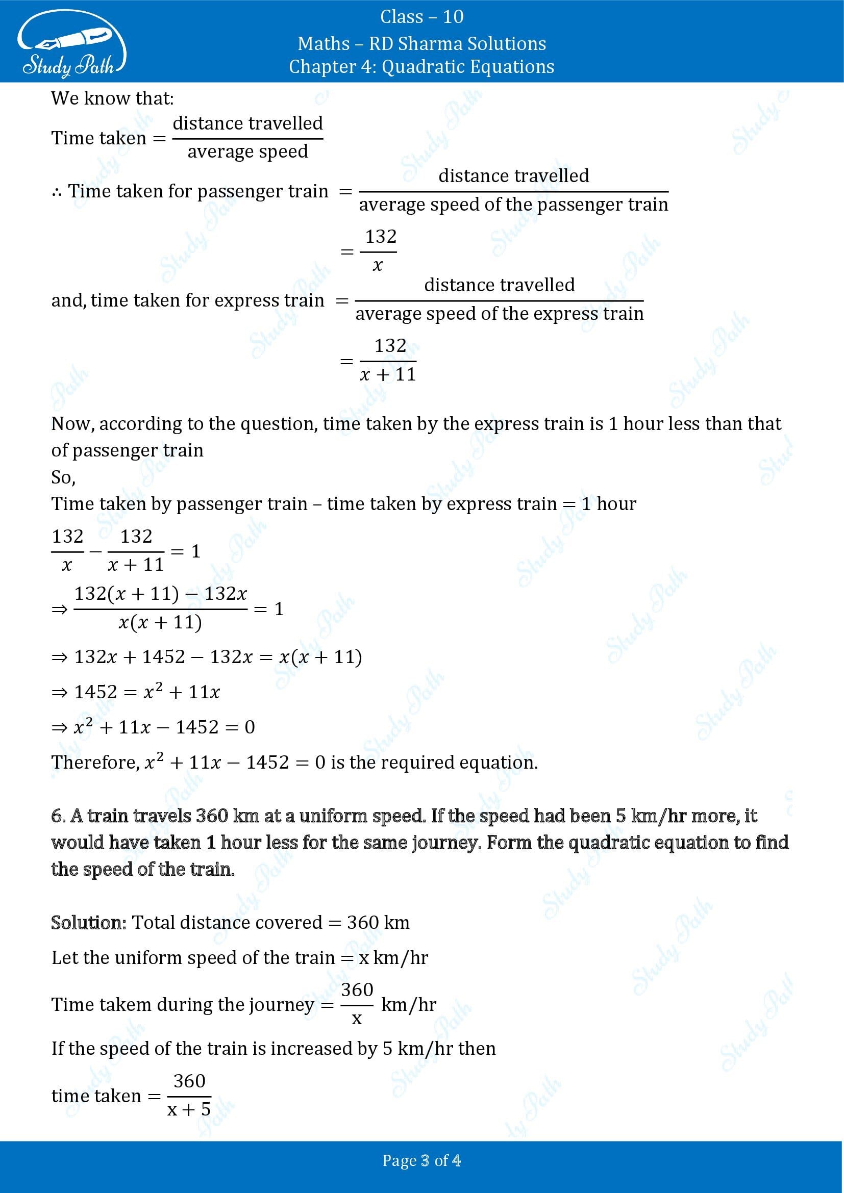 RD Sharma Solutions Class 10 Chapter 4 Quadratic Equations Exercise 4.2 0003