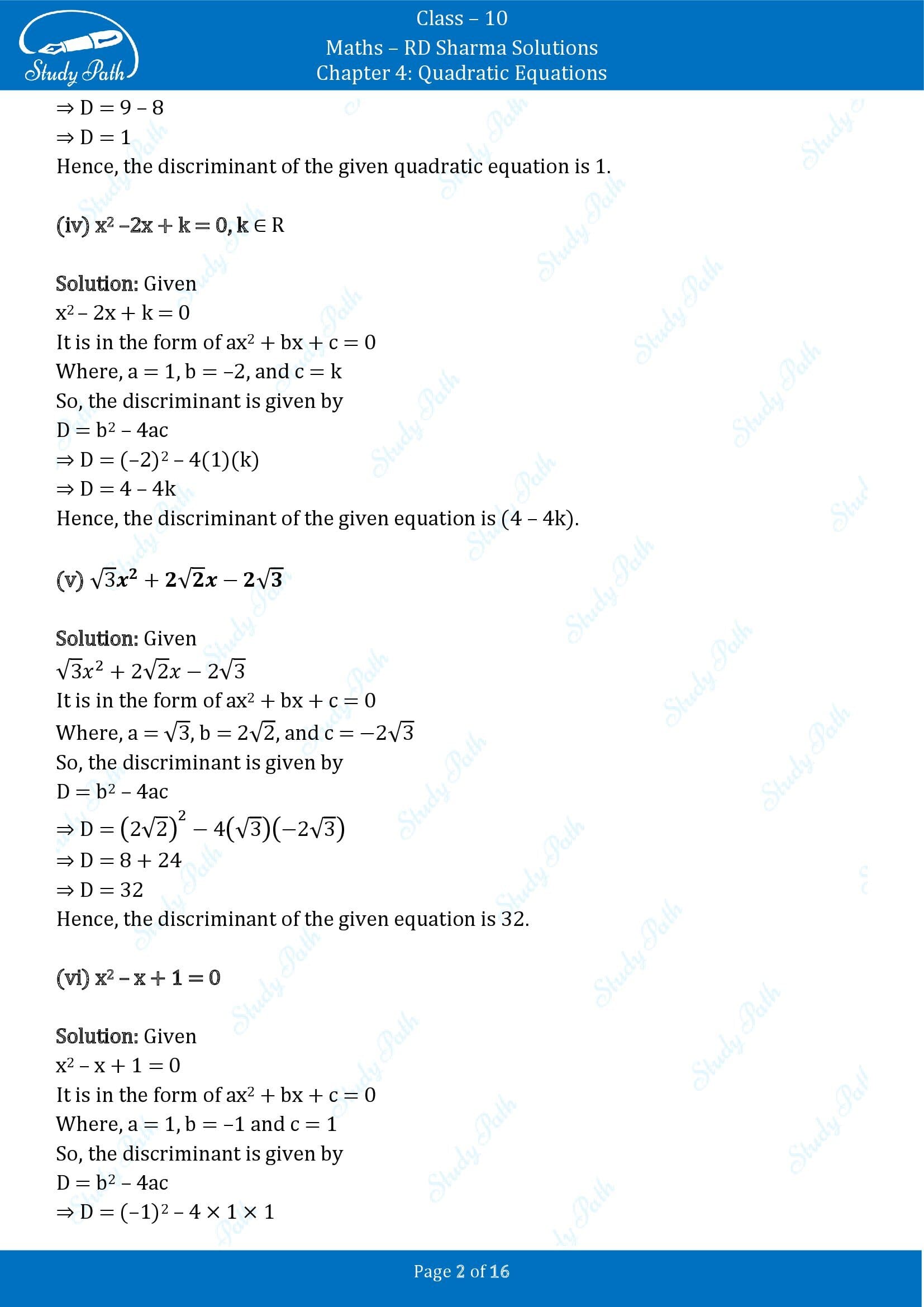 RD Sharma Solutions Class 10 Chapter 4 Quadratic Equations Exercise 4.5 00002
