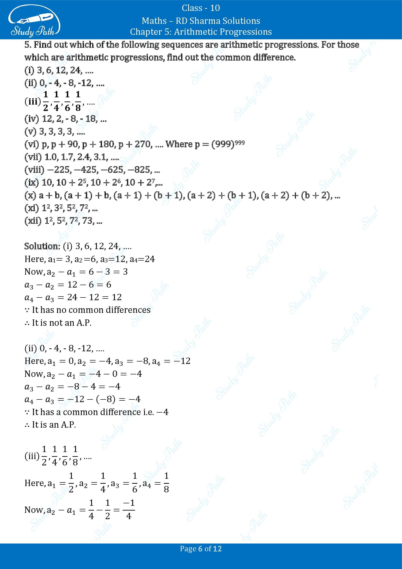 RD Sharma Solutions Class 10 Chapter 5 Arithmetic Progressions Exercise 5.3 00006