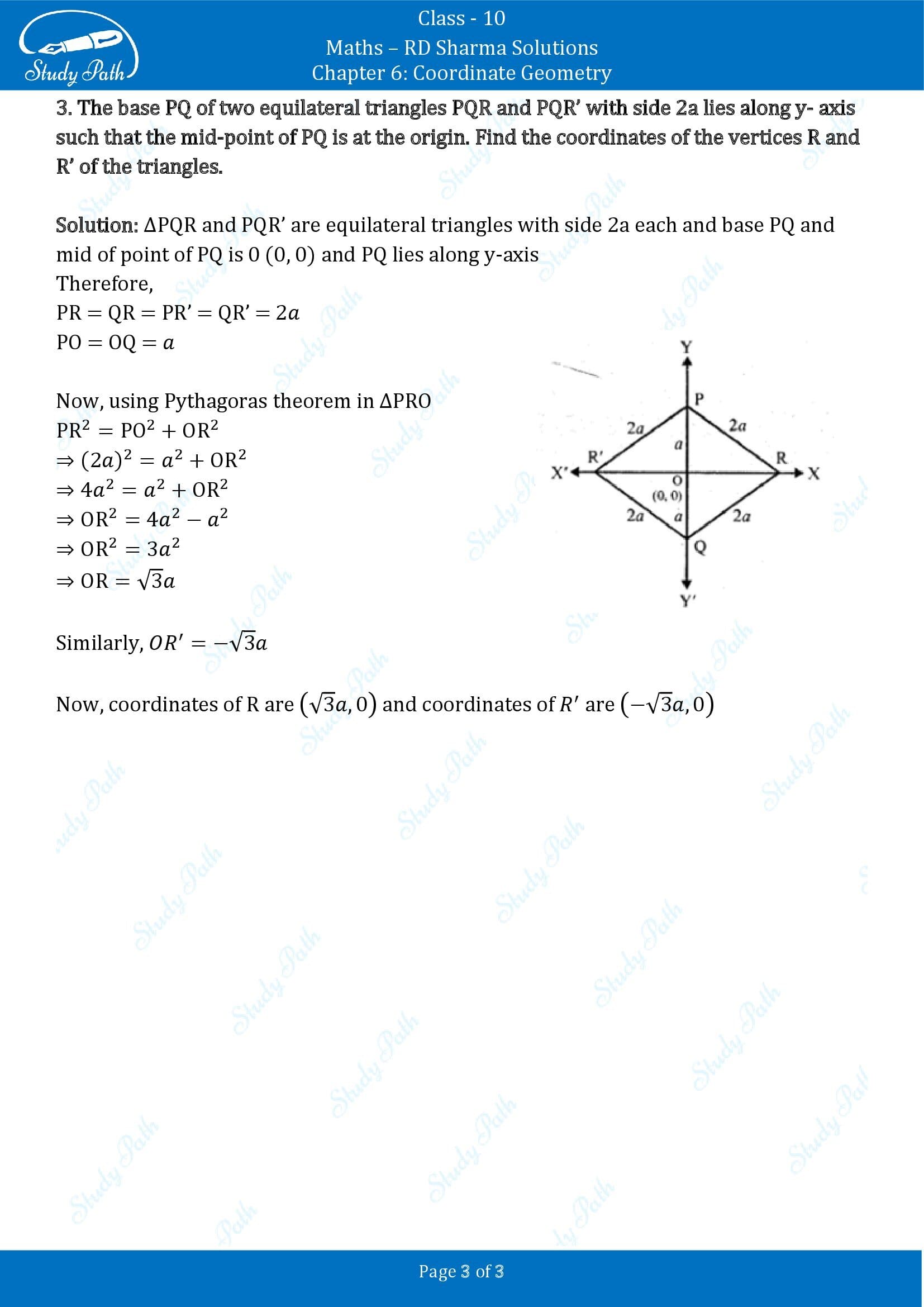 RD Sharma Solutions Class 10 Chapter 6 Coordinate Geometry Exercise 6.1 00003