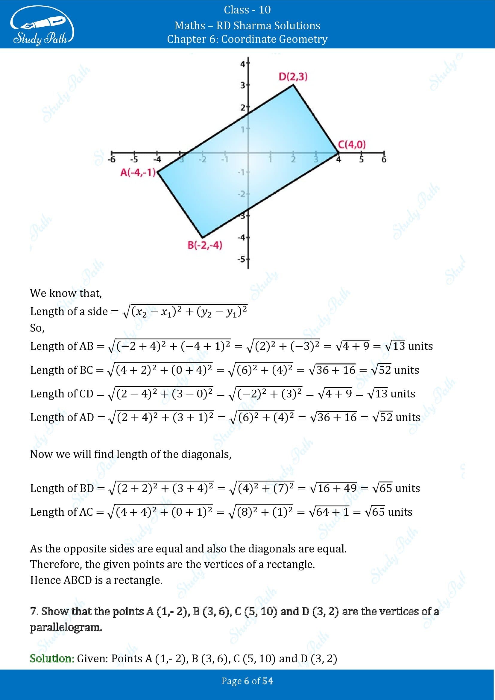 RD Sharma Solutions Class 10 Chapter 6 Coordinate Geometry Exercise 6.2 0006