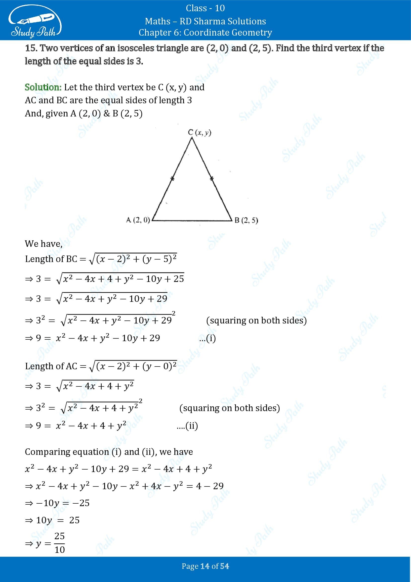 RD Sharma Solutions Class 10 Chapter 6 Coordinate Geometry Exercise 6.2 0014