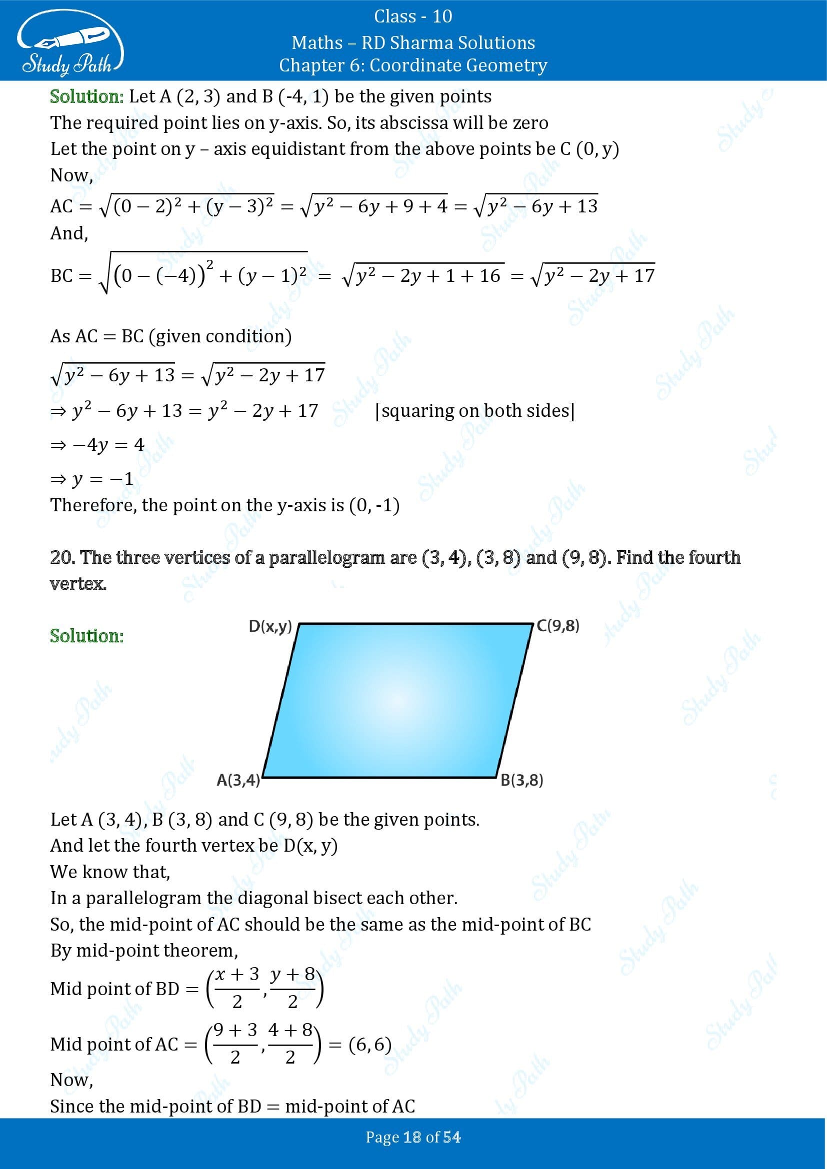 RD Sharma Solutions Class 10 Chapter 6 Coordinate Geometry Exercise 6.2 0018