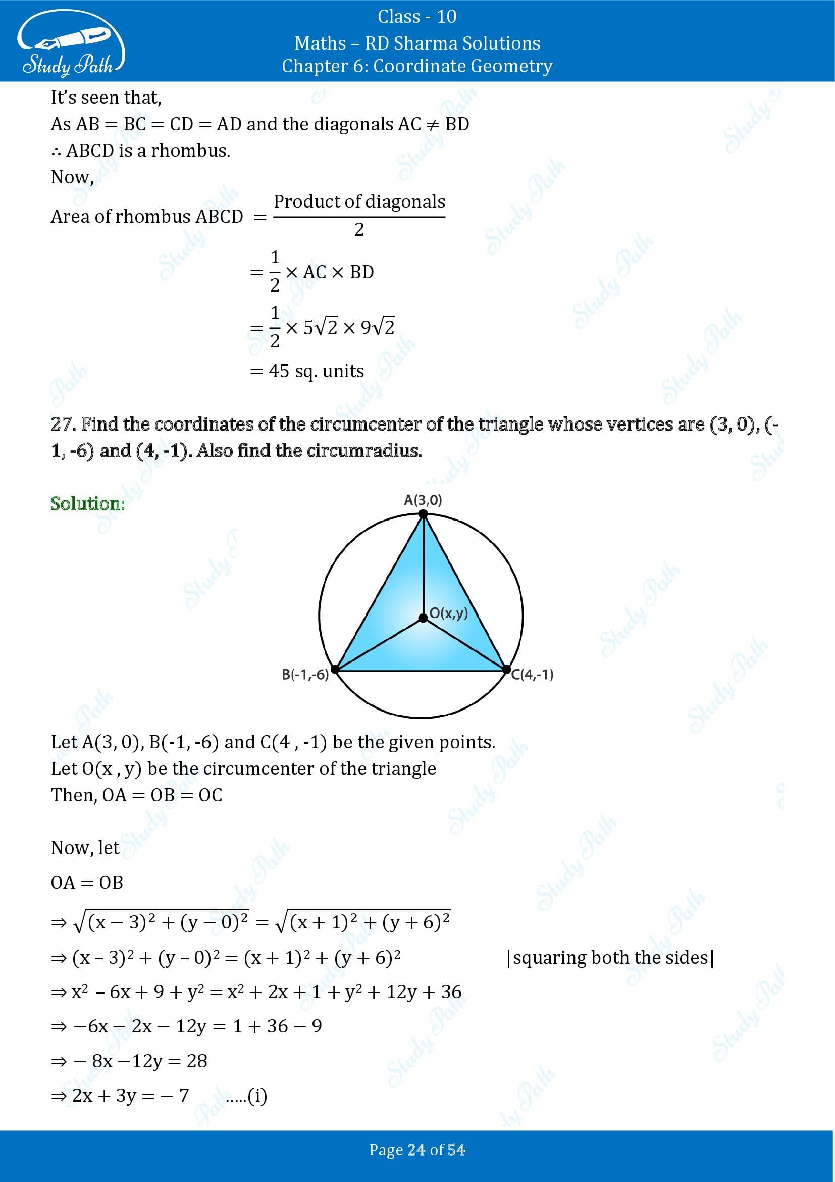 RD Sharma Solutions Class 10 Chapter 6 Coordinate Geometry Exercise 6.2 0024