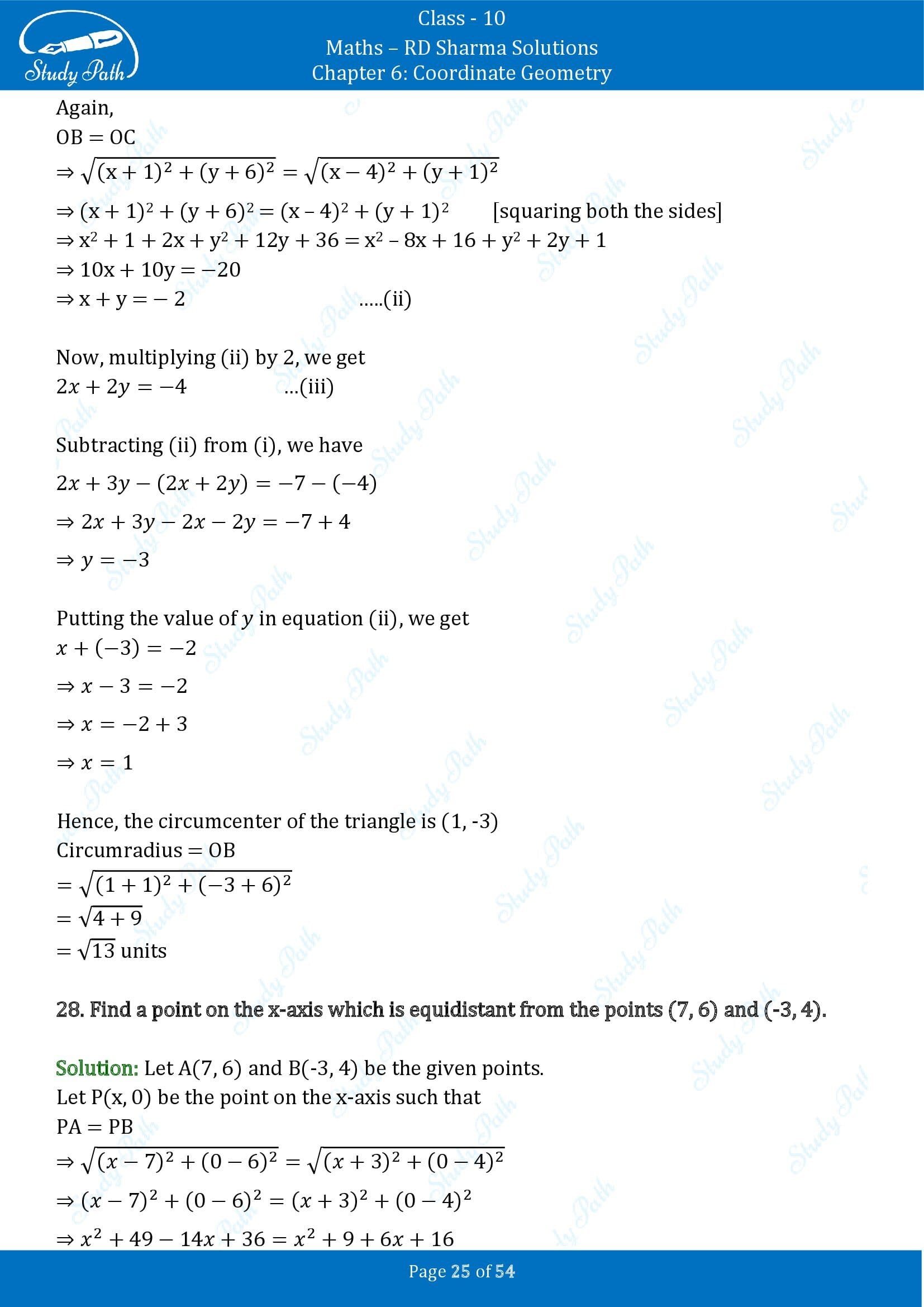 RD Sharma Solutions Class 10 Chapter 6 Coordinate Geometry Exercise 6.2 0025