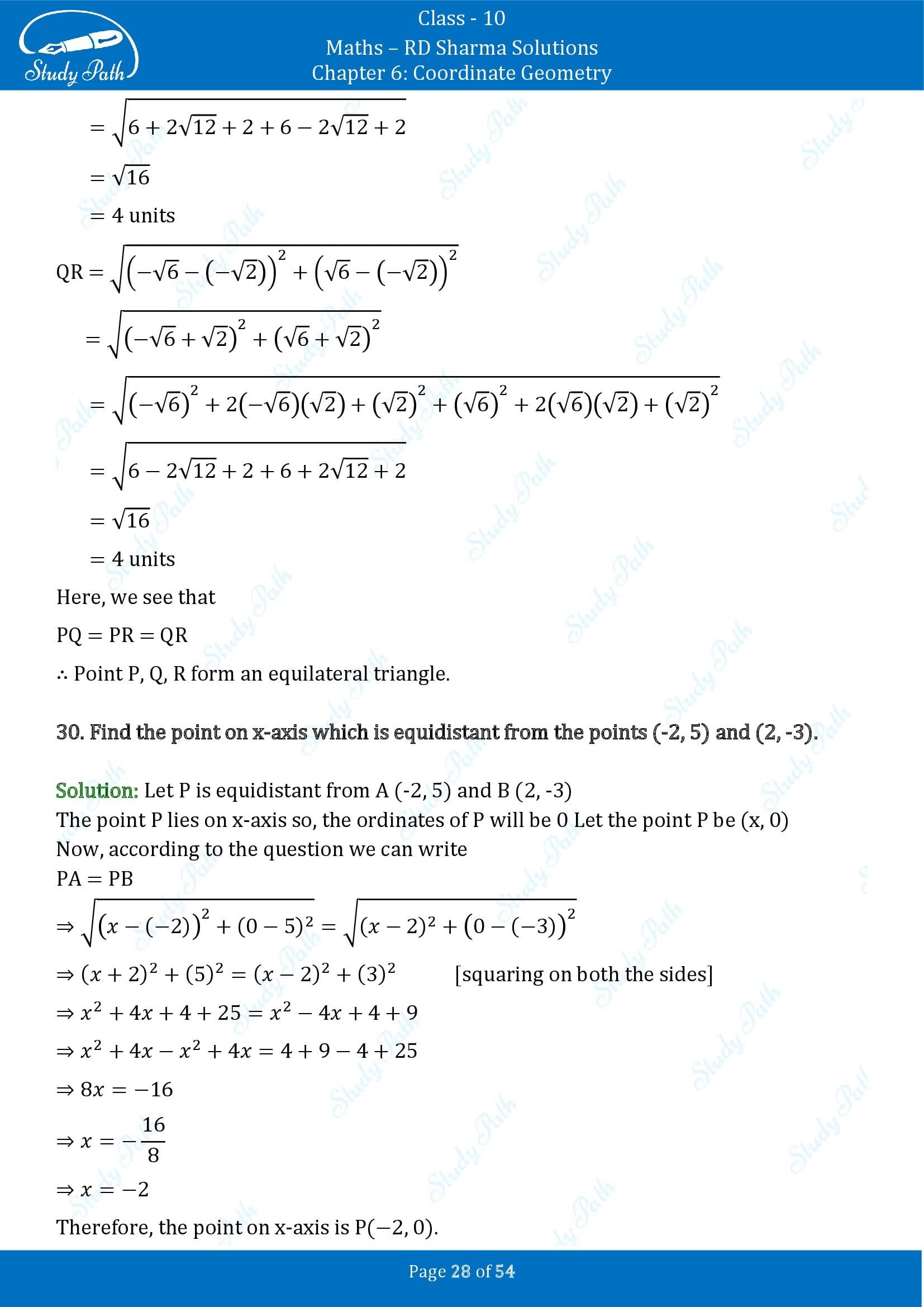 RD Sharma Solutions Class 10 Chapter 6 Coordinate Geometry Exercise 6.2 0028