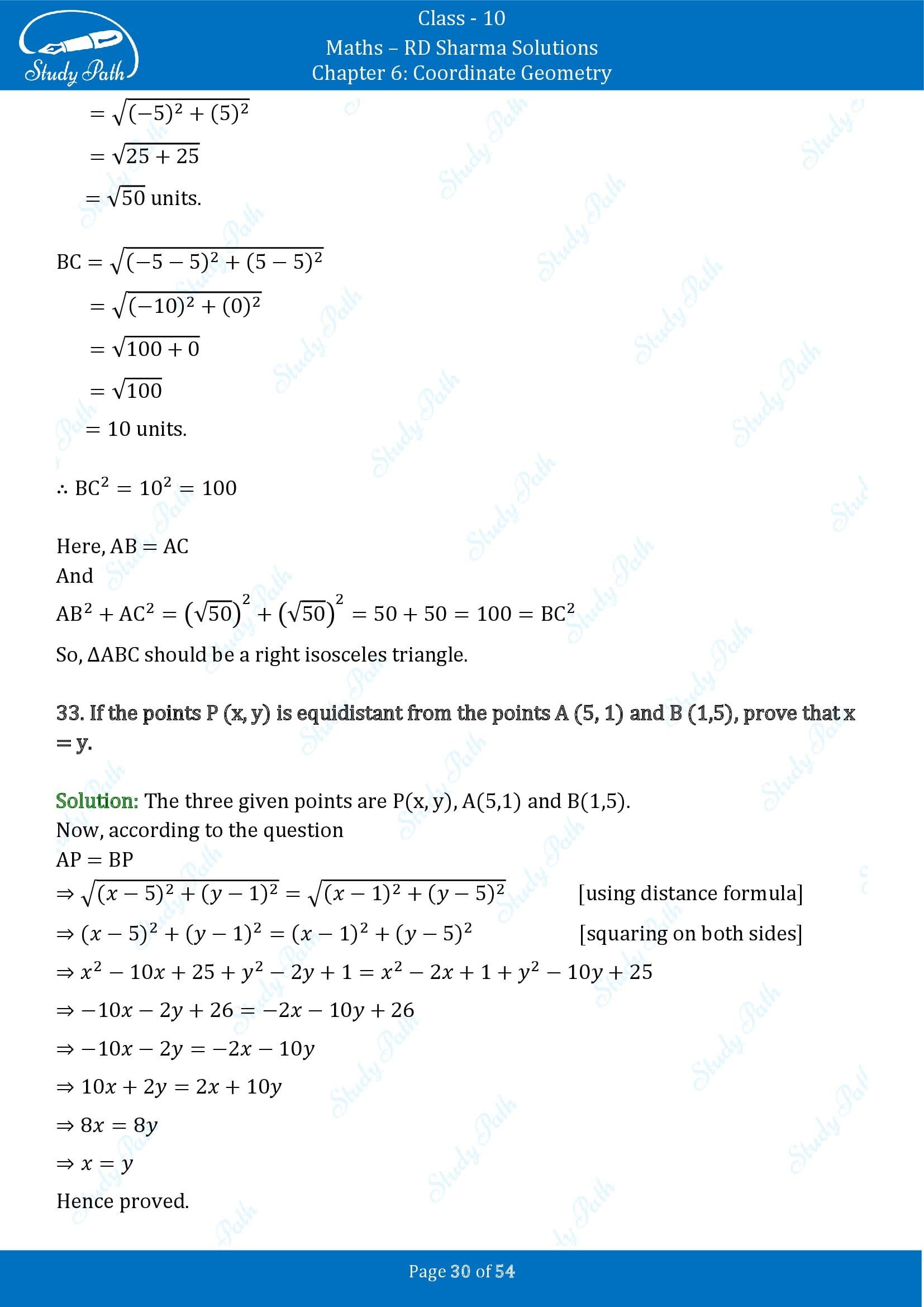 RD Sharma Solutions Class 10 Chapter 6 Coordinate Geometry Exercise 6.2 0030
