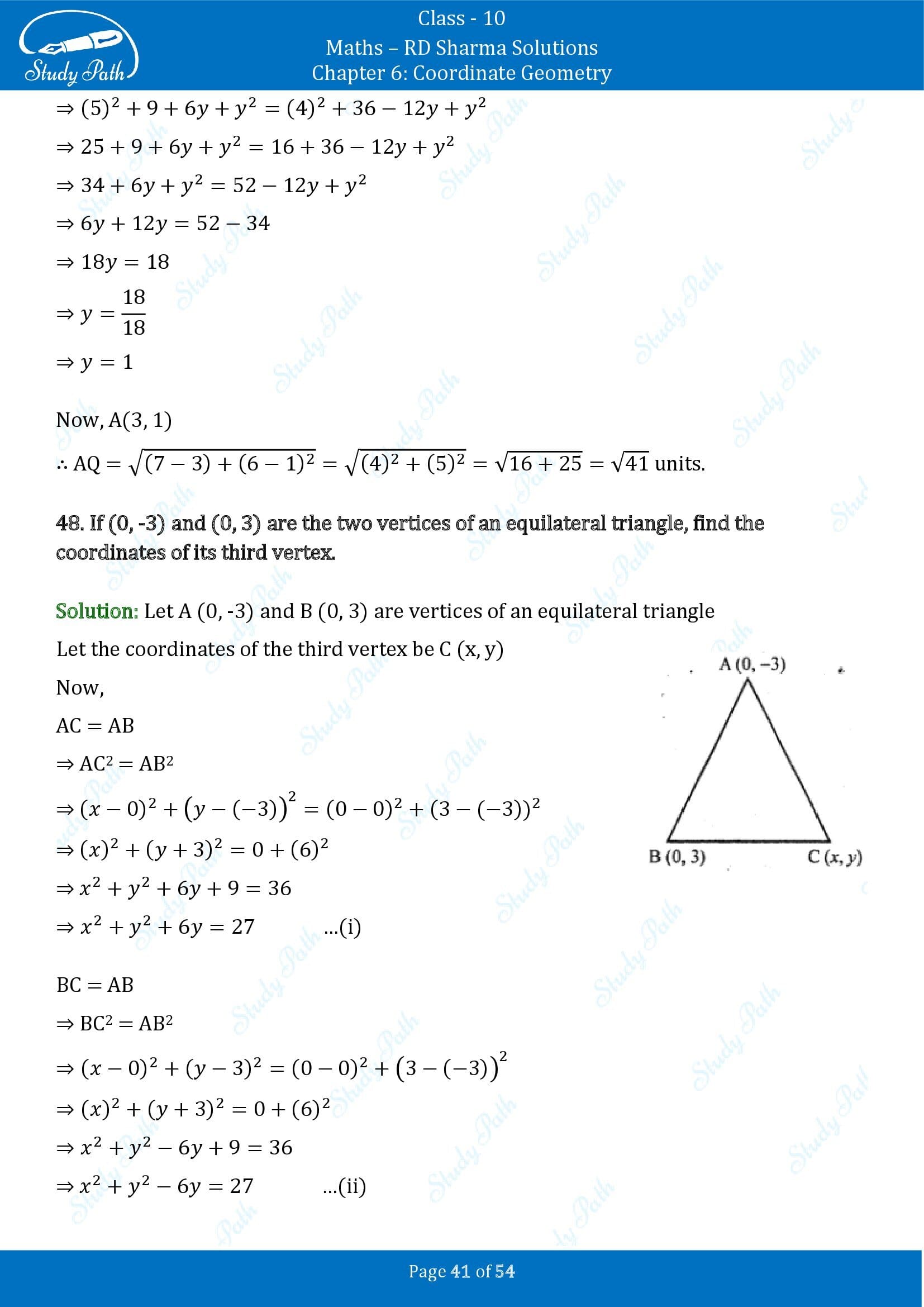 RD Sharma Solutions Class 10 Chapter 6 Coordinate Geometry Exercise 6.2 0041