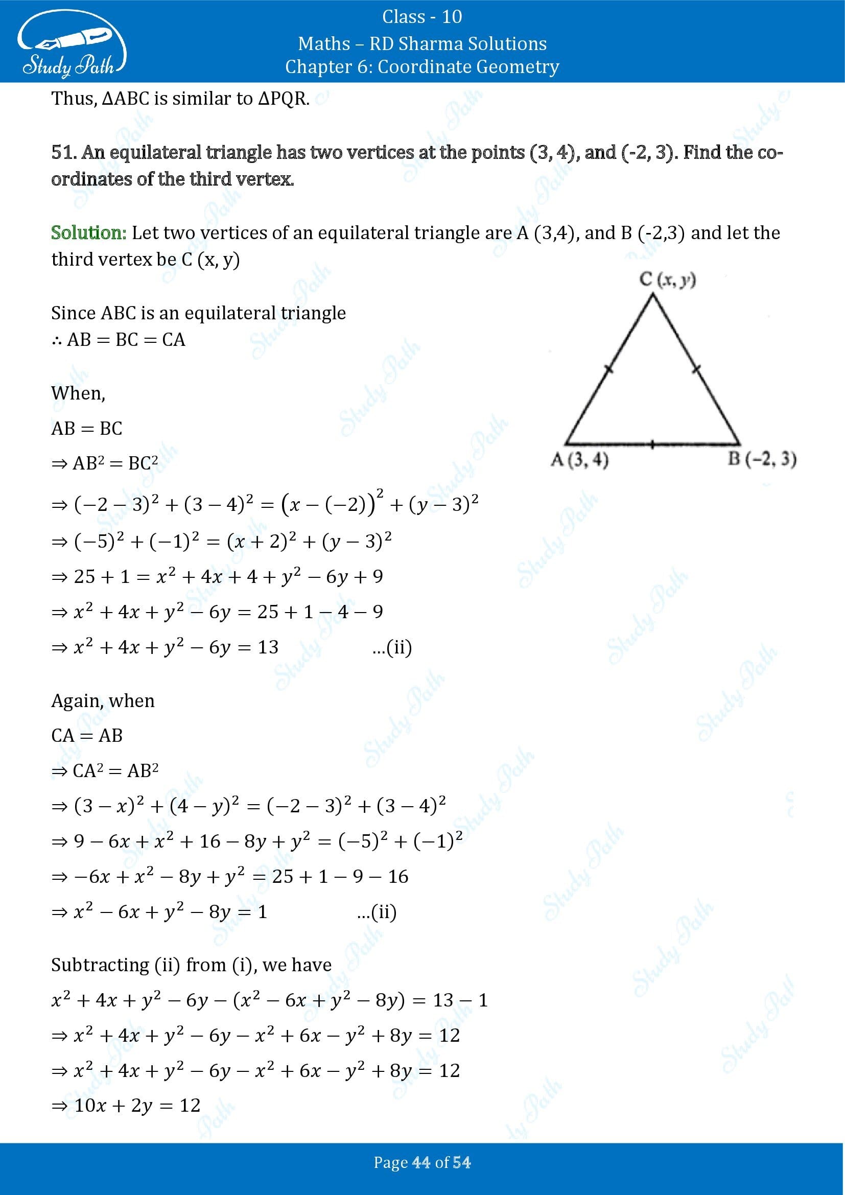 RD Sharma Solutions Class 10 Chapter 6 Coordinate Geometry Exercise 6.2 0044