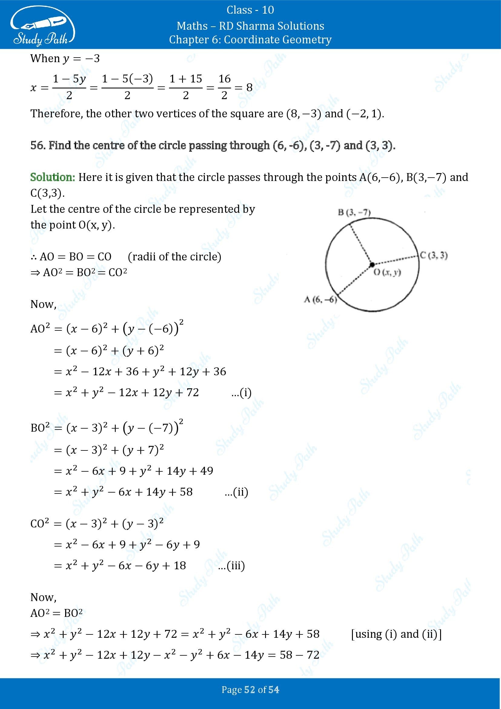 RD Sharma Solutions Class 10 Chapter 6 Coordinate Geometry Exercise 6.2 0052