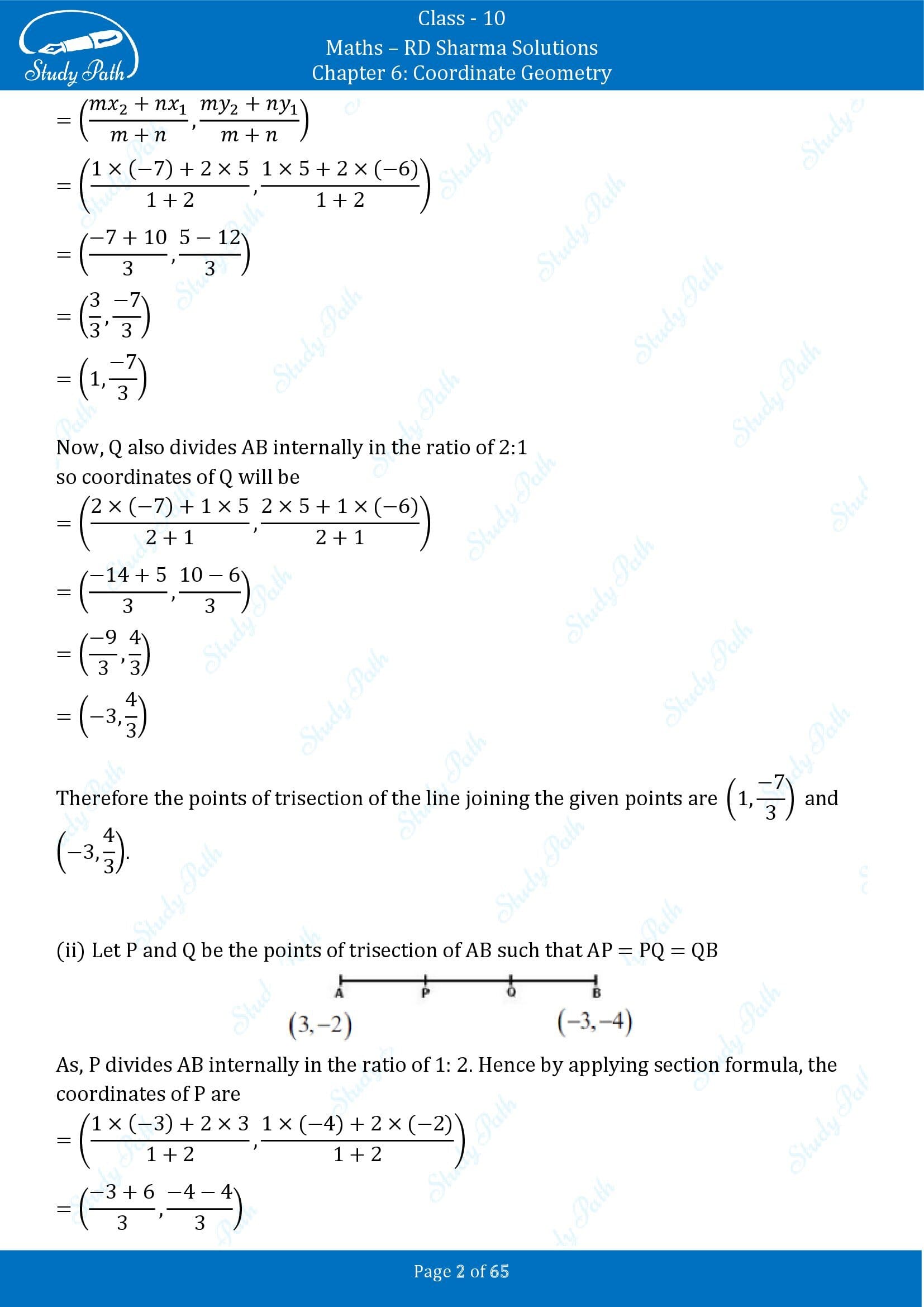 RD Sharma Solutions Class 10 Chapter 6 Coordinate Geometry Exercise 6.3 00002