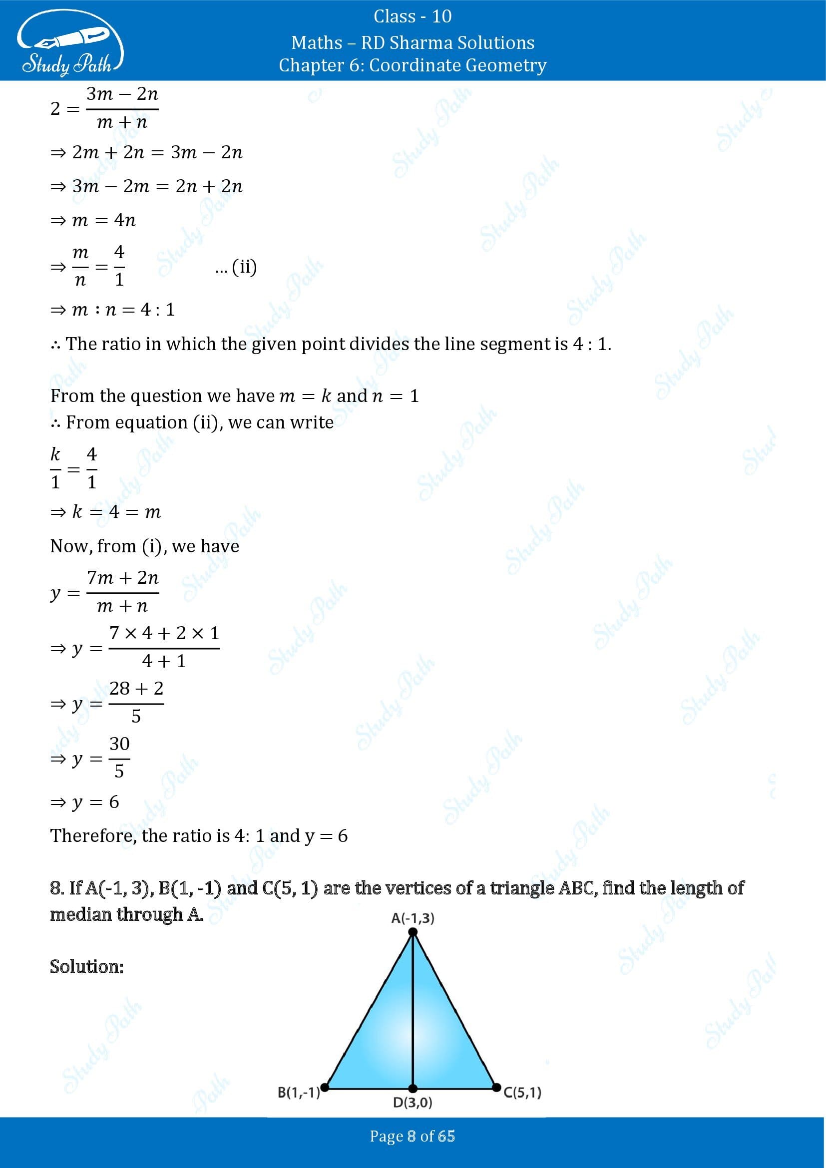 RD Sharma Solutions Class 10 Chapter 6 Coordinate Geometry Exercise 6.3 00008