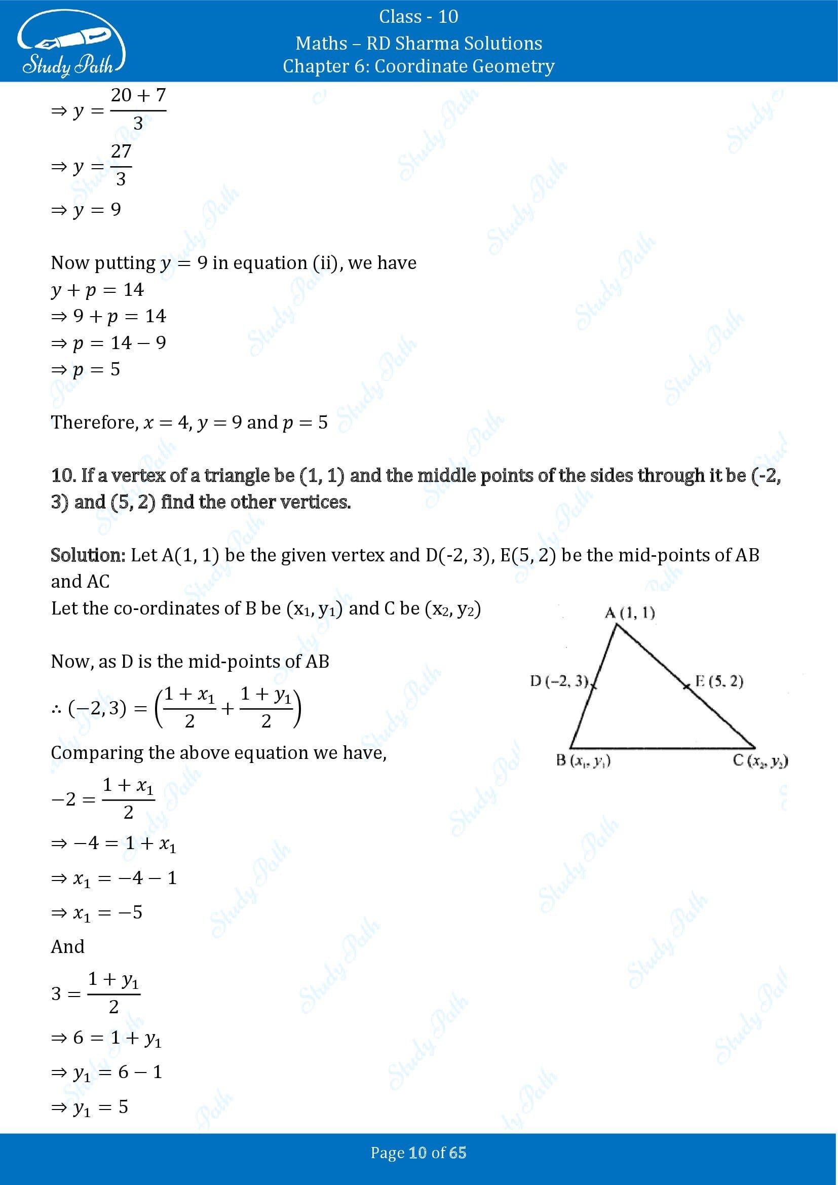 RD Sharma Solutions Class 10 Chapter 6 Coordinate Geometry Exercise 6.3 00010